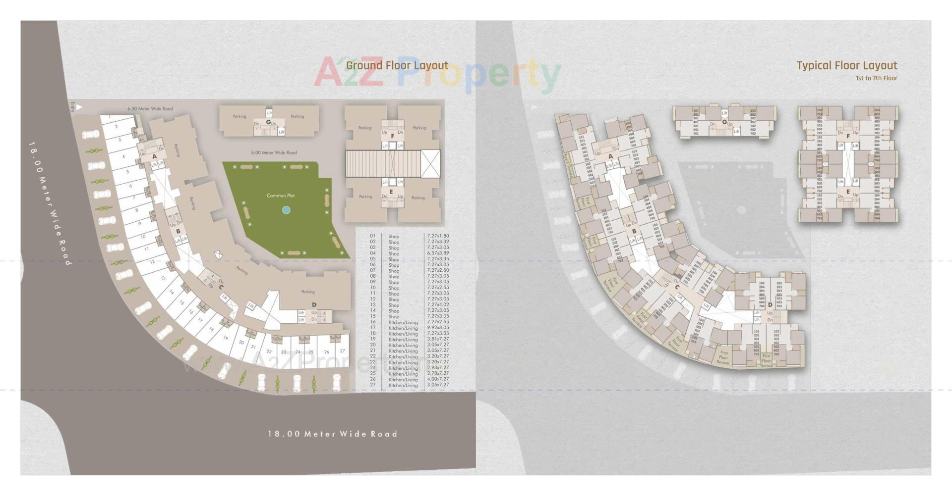 Layout of real estate project Shivaay Onyx located at Makarpura, Vadodara, Gujarat