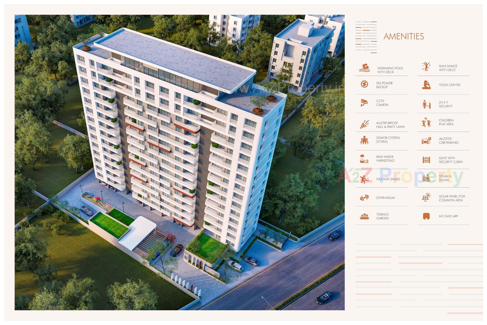 3D Elevation of real estate project Shivaay Serene located at Sama, Vadodara, Gujarat