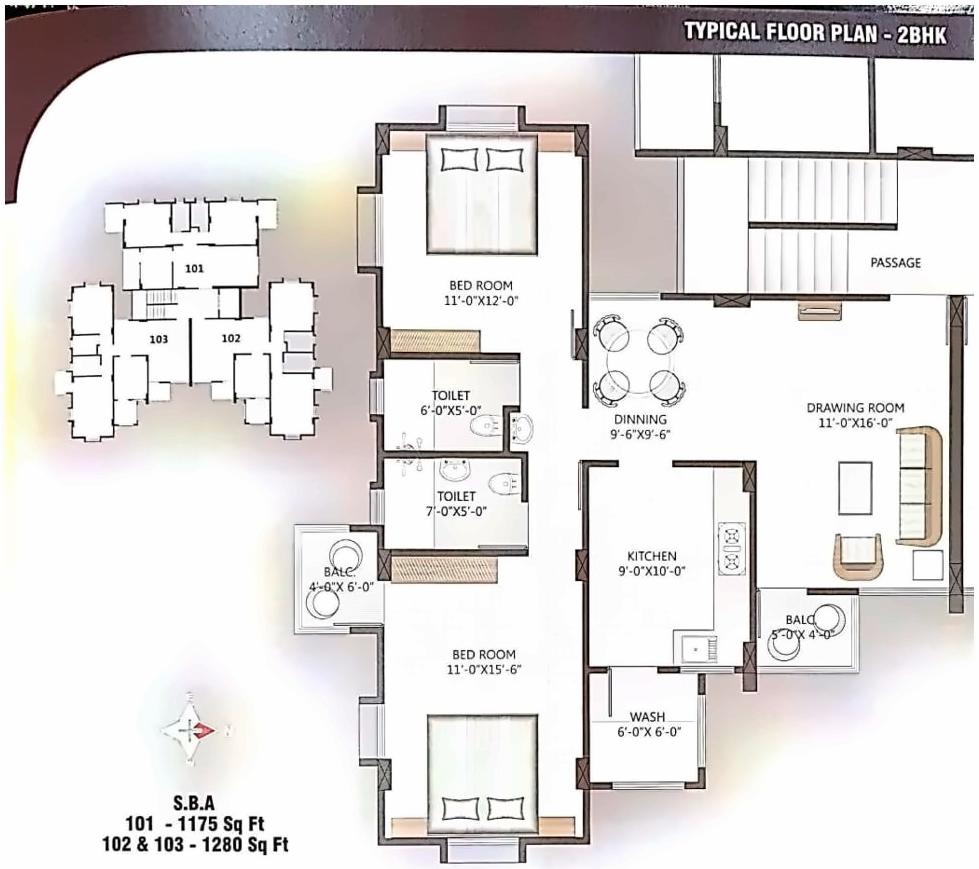 Layout of real estate project Shivabhi Luxuria located at Jambuva, Vadodara, Gujarat