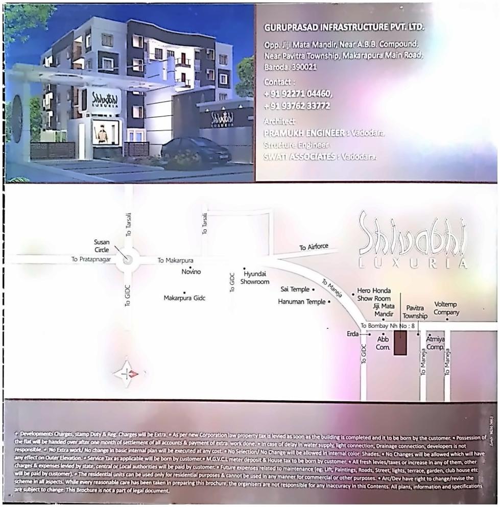  of real estate project Shivabhi Luxuria located at Jambuva, Vadodara, Gujarat