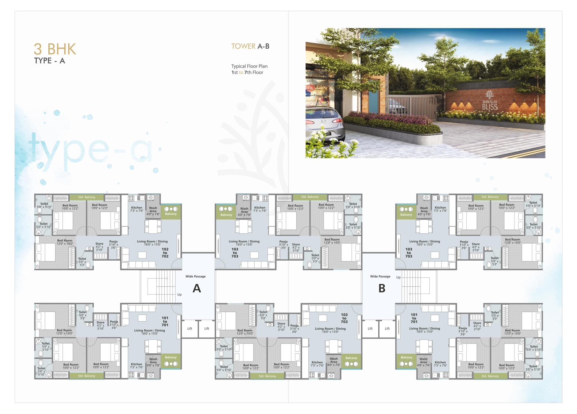 Layout of real estate project Shivalay Bliss located at Ankhol, Vadodara, Gujarat