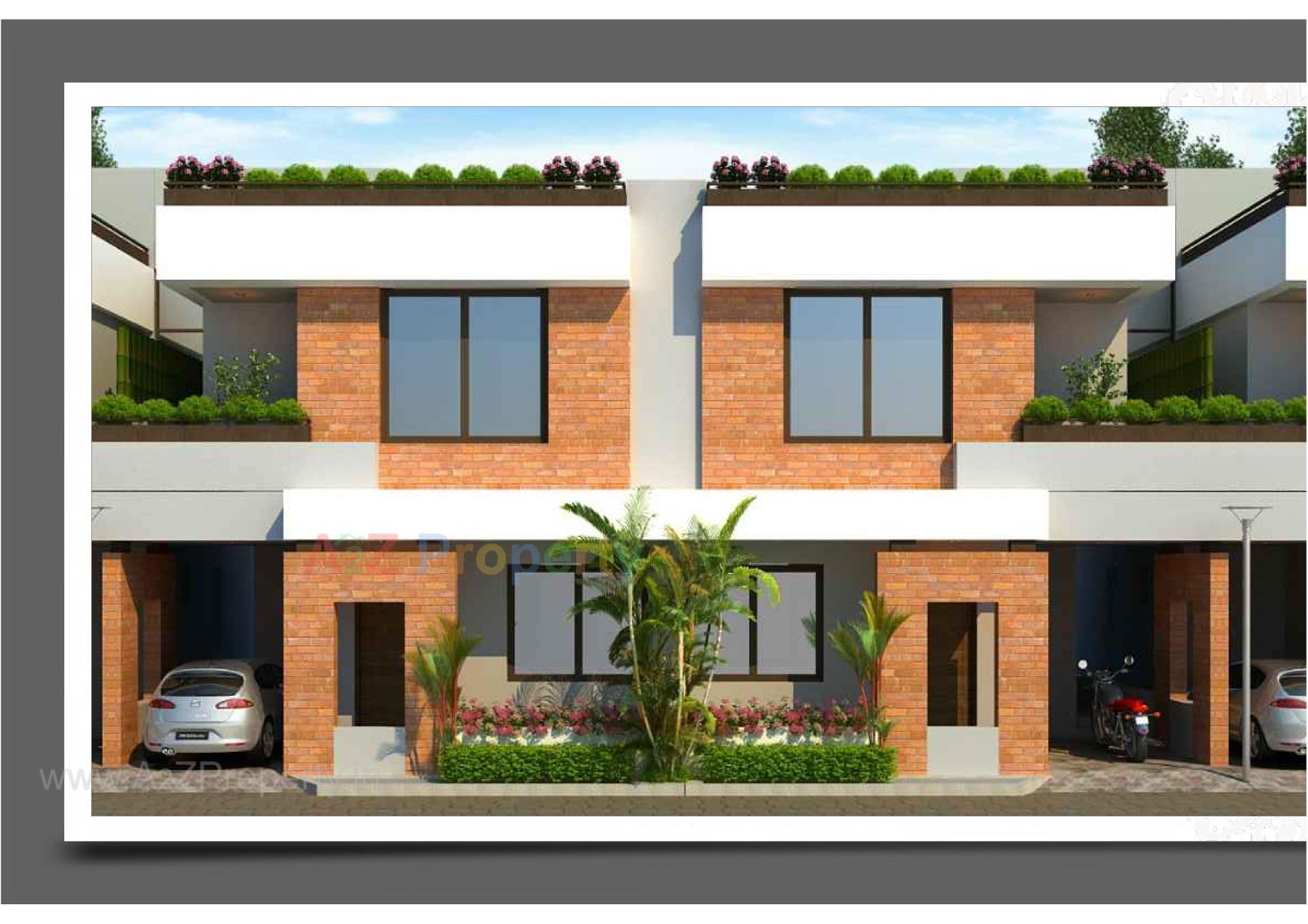 3D Elevation of real estate project Shivalay Bunglows located at Karjan, Vadodara, Gujarat