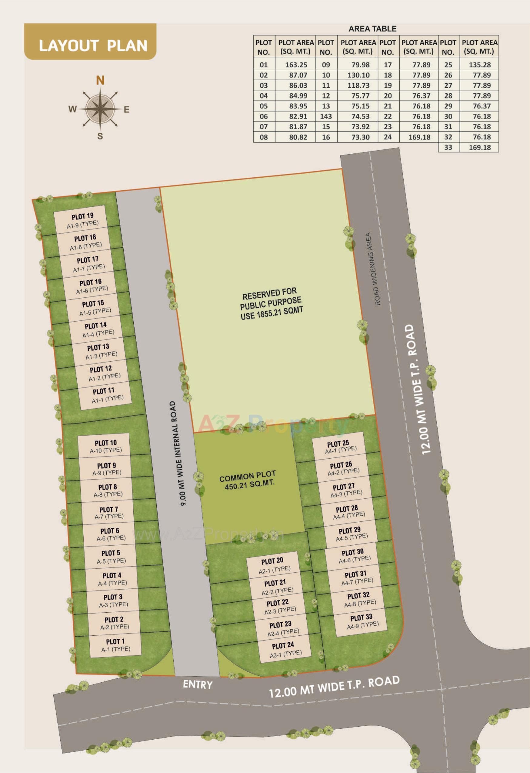Layout of real estate project Shivalay Duplex located at Ranoli, Vadodara, Gujarat