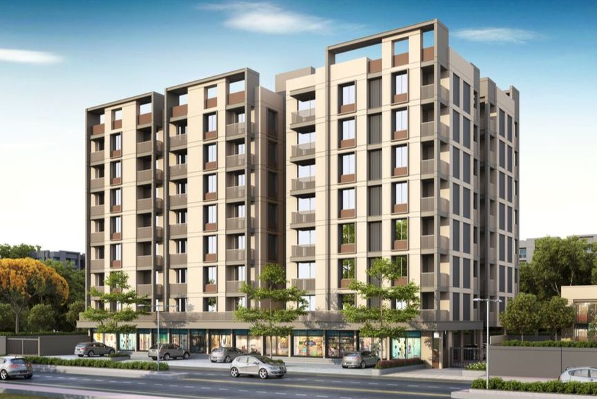 Final Corner View 11 of real estate project Shivalay Luxuria located at Ankhol, Vadodara, Gujarat