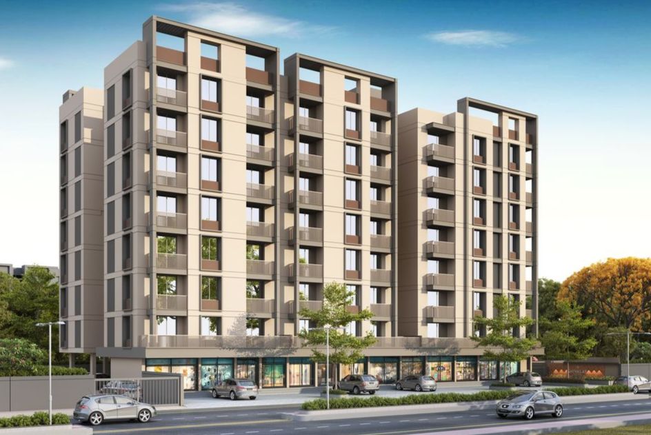 Final Corner View 22 of real estate project Shivalay Luxuria located at Ankhol, Vadodara, Gujarat