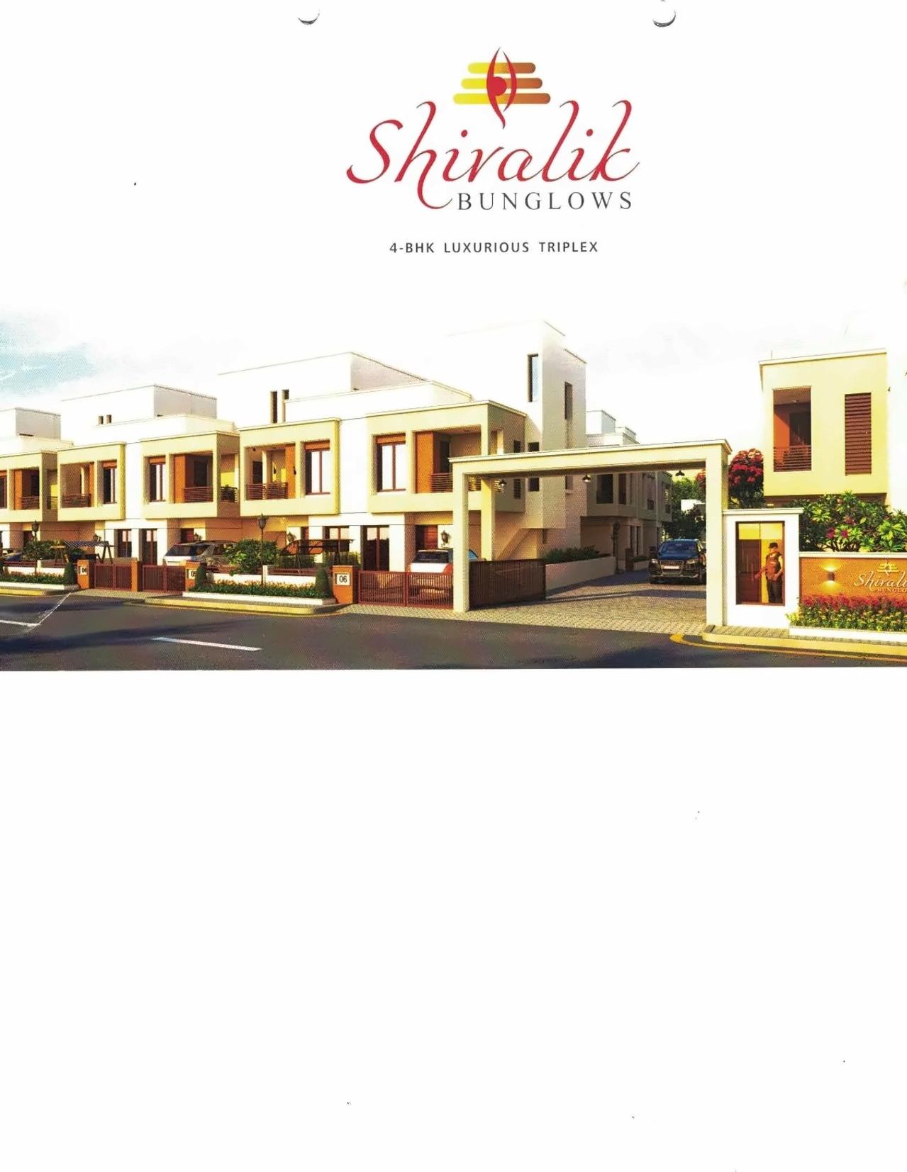 3D Elevation of real estate project Shivalik Bunglows located at Khatamba, Vadodara, Gujarat