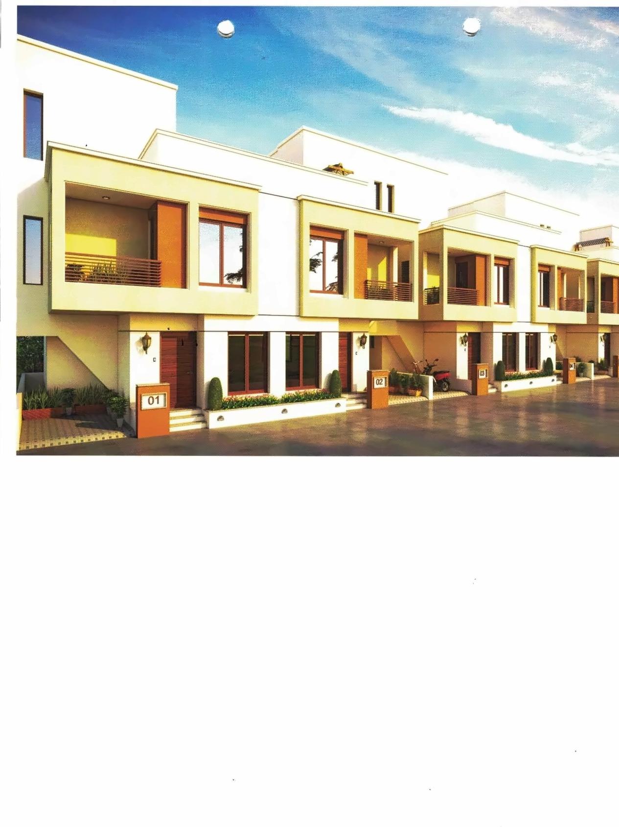 3D Elevation of real estate project Shivalik Bunglows located at Khatamba, Vadodara, Gujarat