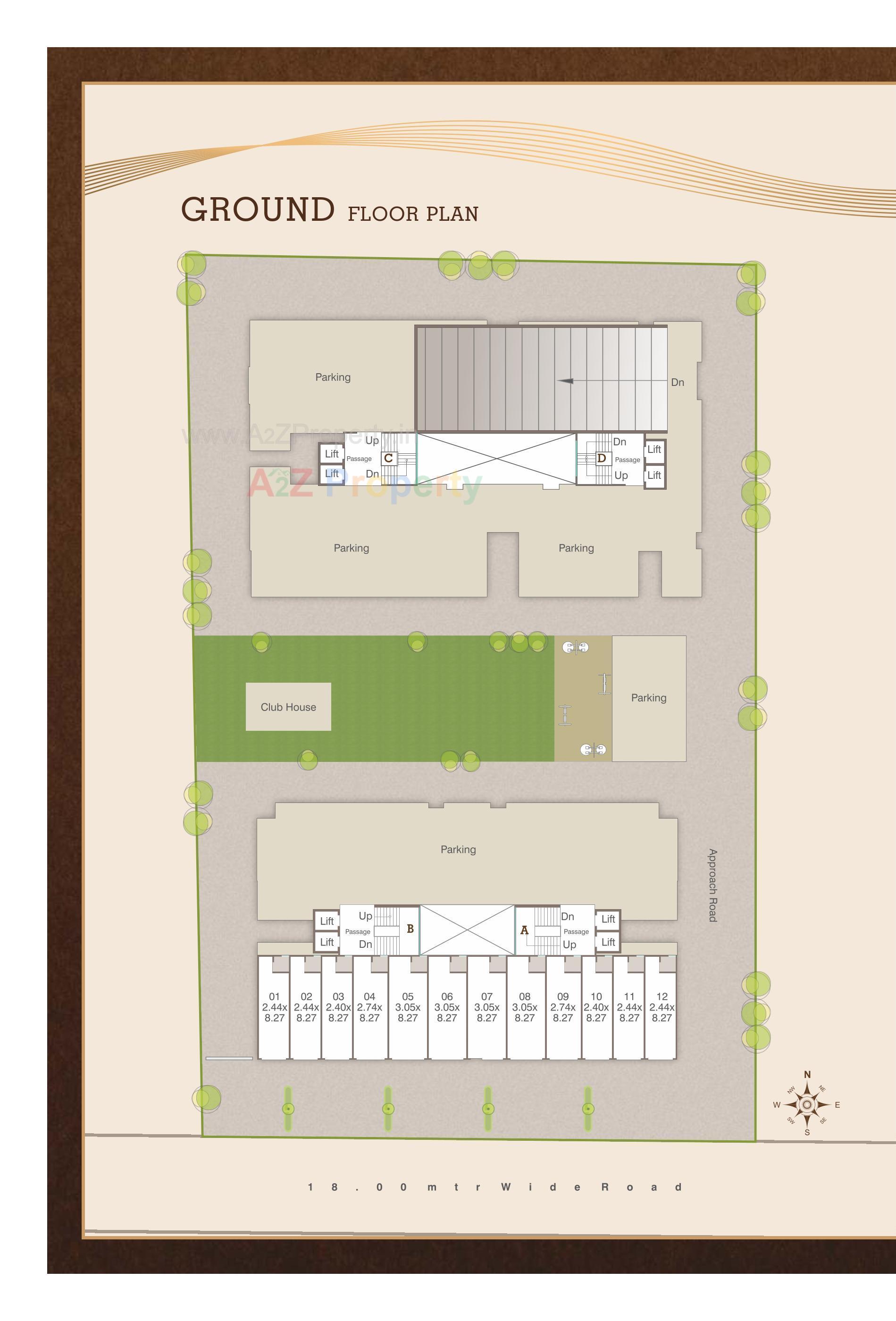 Layout of real estate project Shivalik Grace located at Bhayli, Vadodara, Gujarat