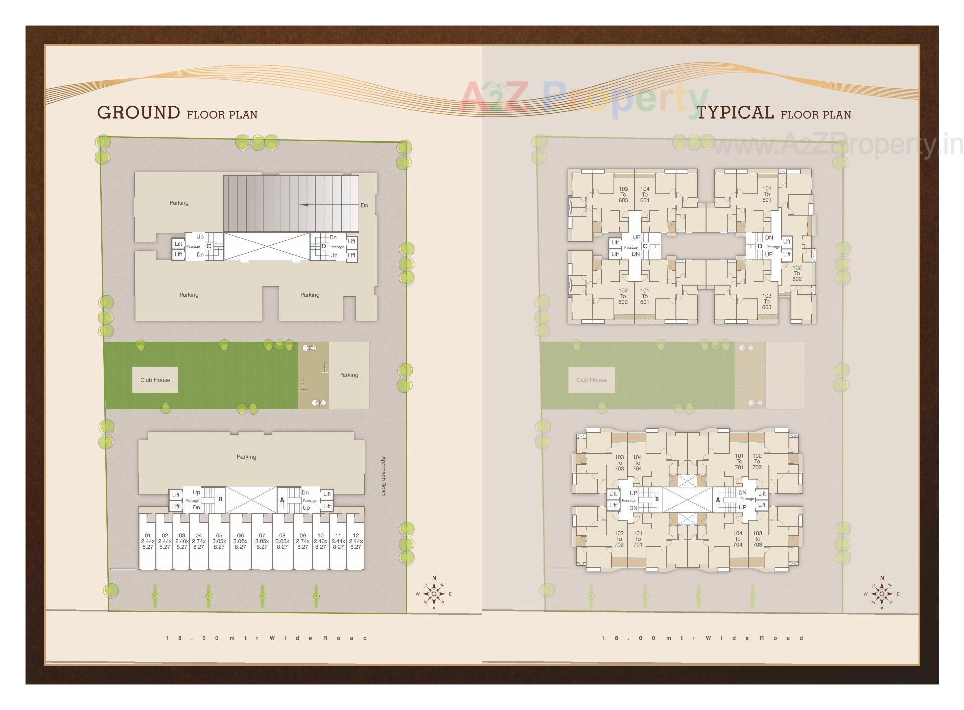 Layout of real estate project Shivalik Grace located at Bhayli, Vadodara, Gujarat