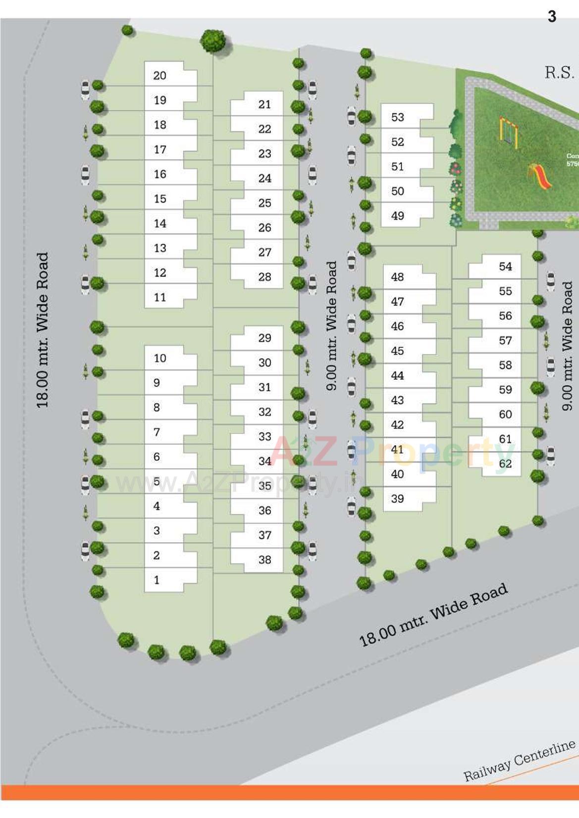Layout of real estate project Shivalik Residency located at Karodiya, Vadodara, Gujarat