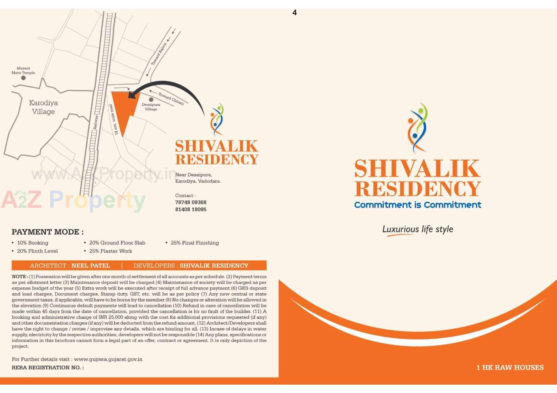  of real estate project Shivalik Residency located at Karodiya, Vadodara, Gujarat