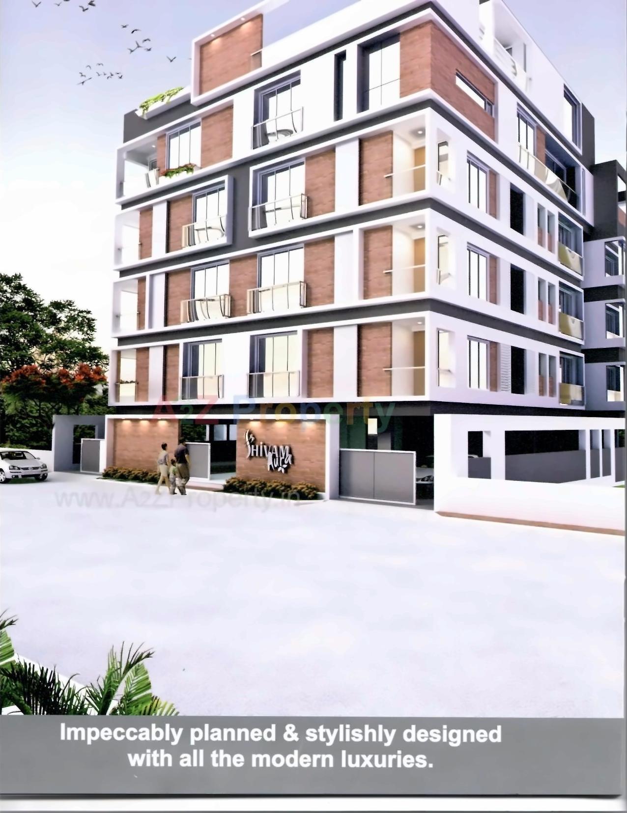 3D Elevation of real estate project Shivam Aura located at Subhanpura, Vadodara, Gujarat