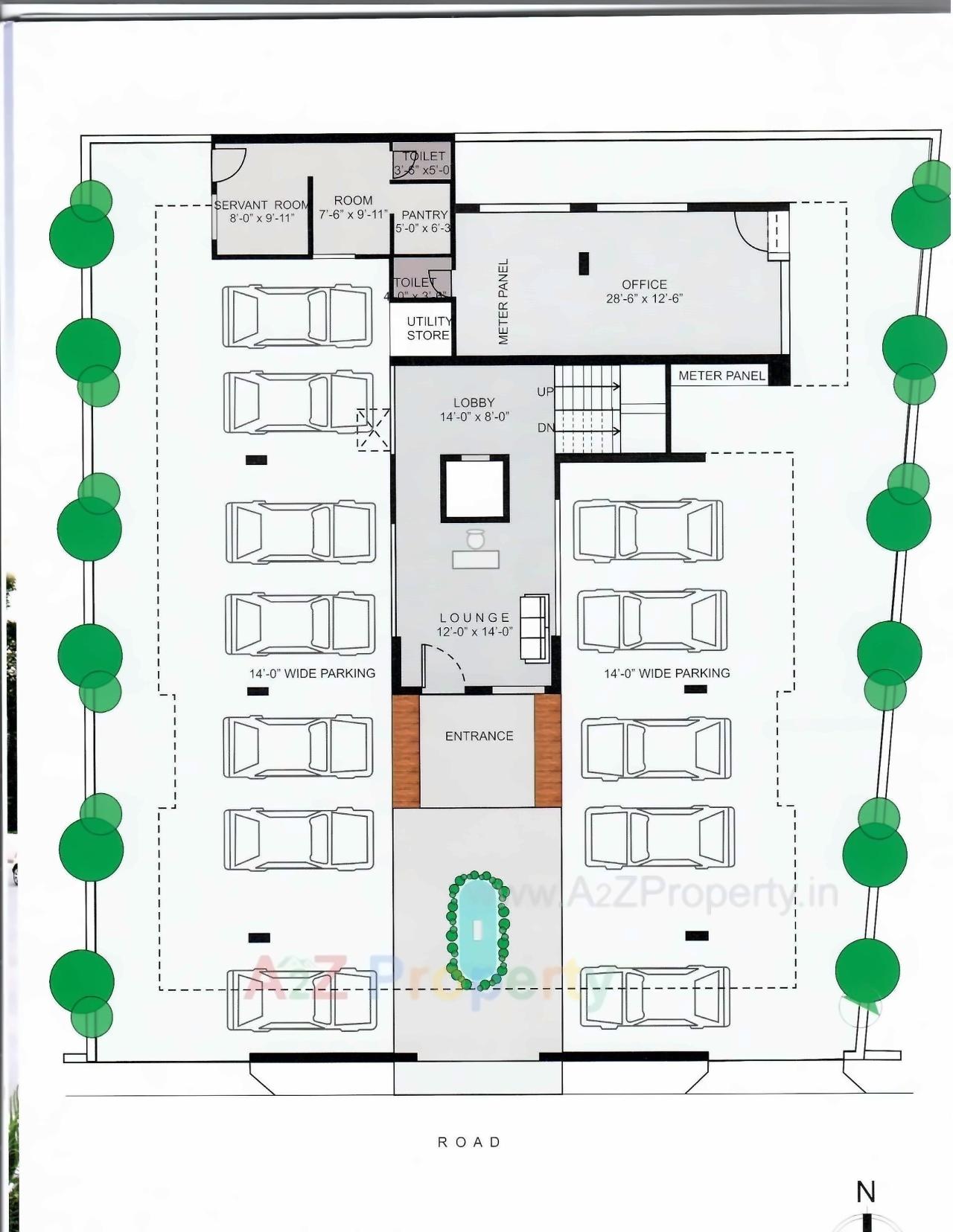Layout of real estate project Shivam Aura located at Subhanpura, Vadodara, Gujarat
