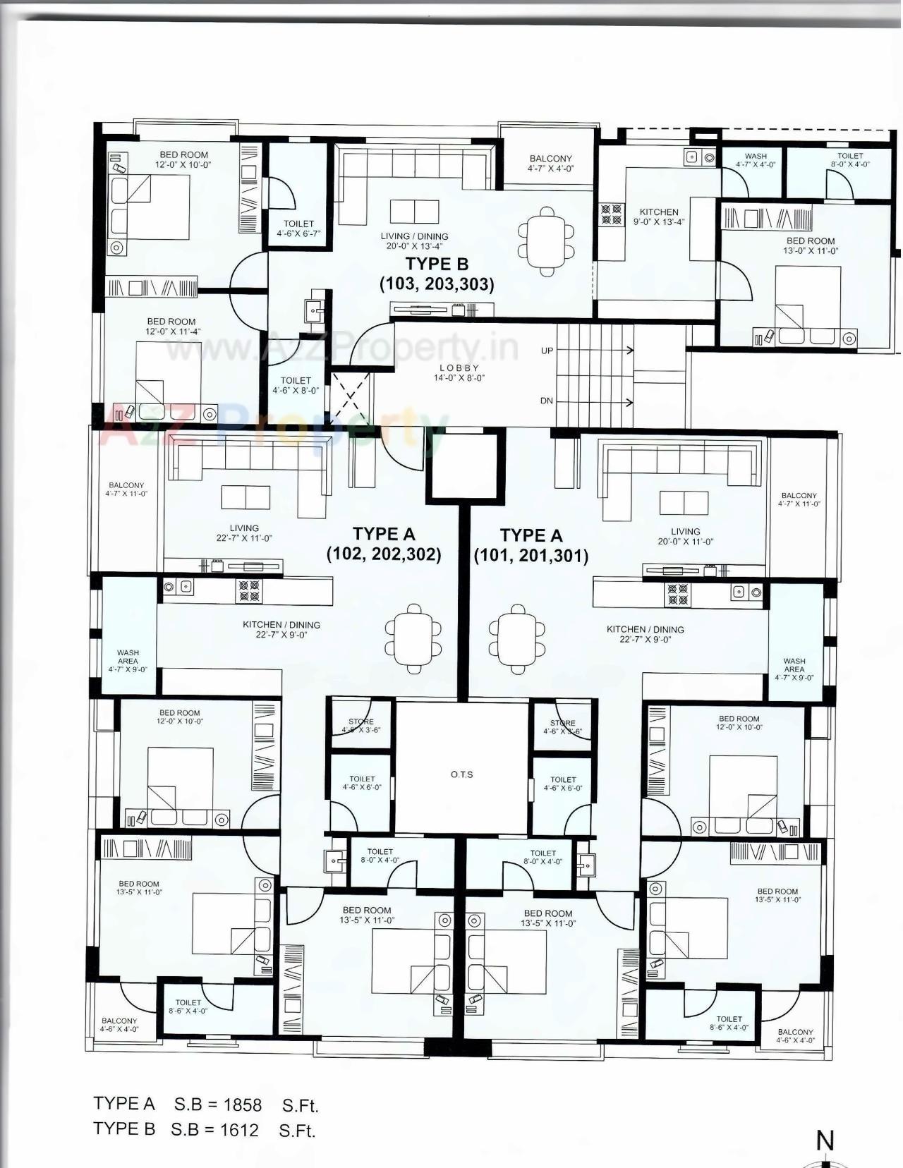 Layout of real estate project Shivam Aura located at Subhanpura, Vadodara, Gujarat