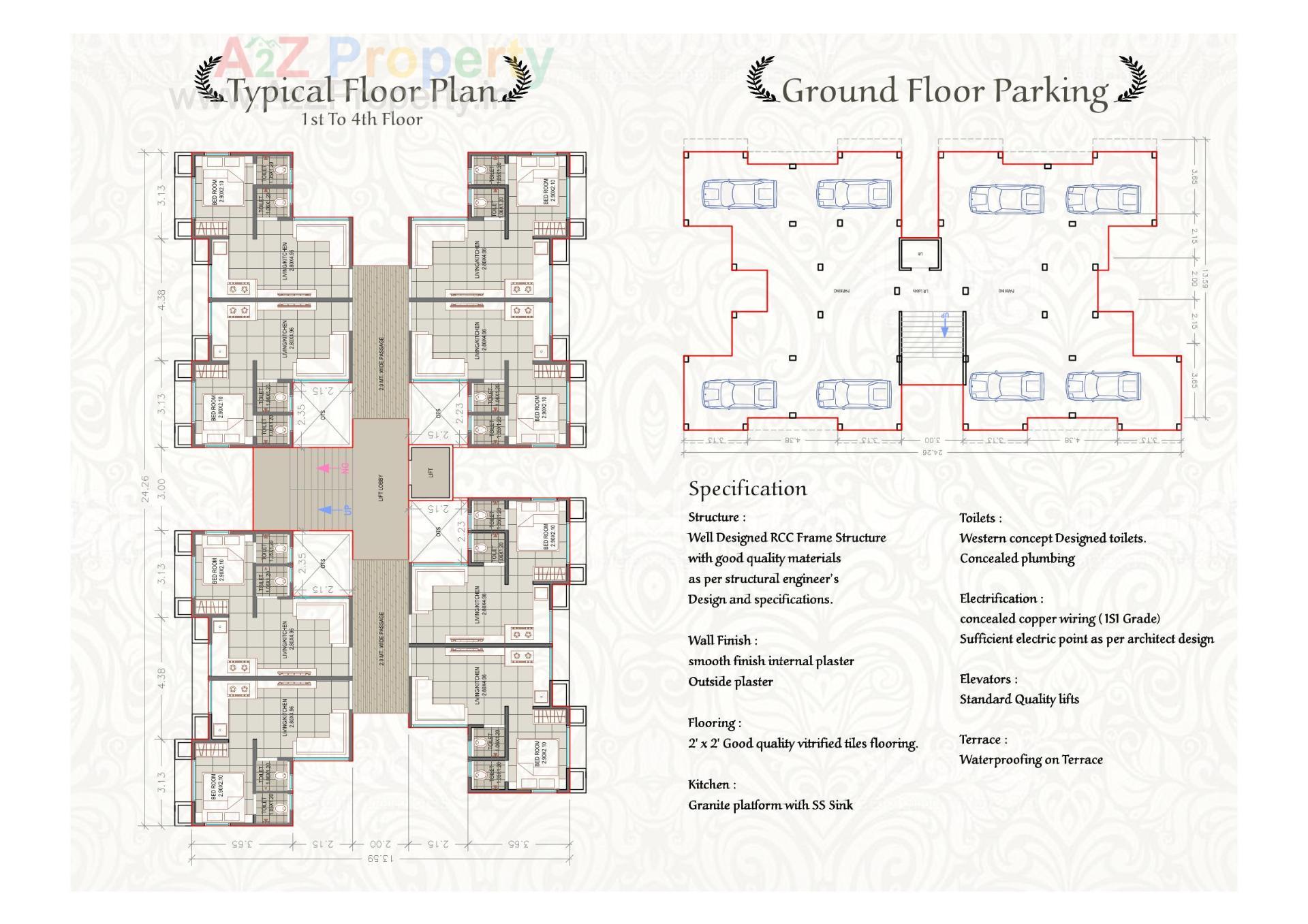 Layout of real estate project Shivam Avenue located at City, Vadodara, Gujarat