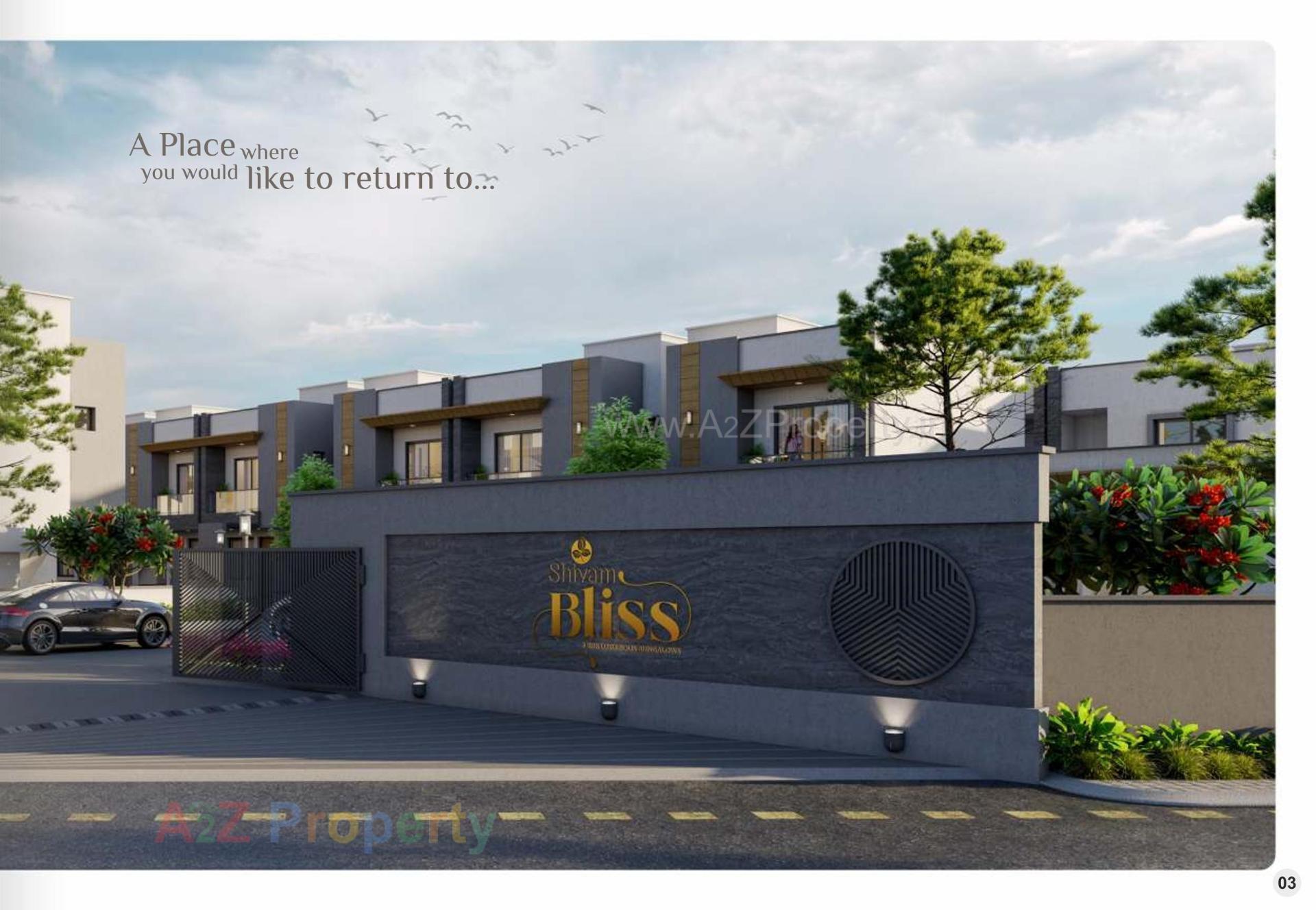 3D Elevation of real estate project Shivam Bliss located at Tarsali, Vadodara, Gujarat