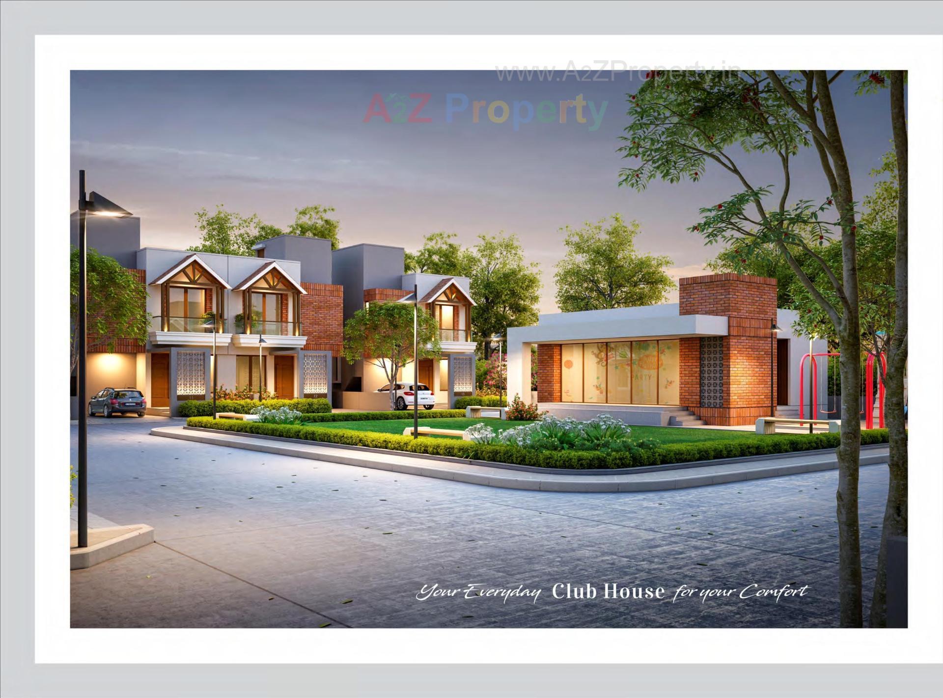 3D Elevation of real estate project Shivam Bungalows located at Kapurai, Vadodara, Gujarat