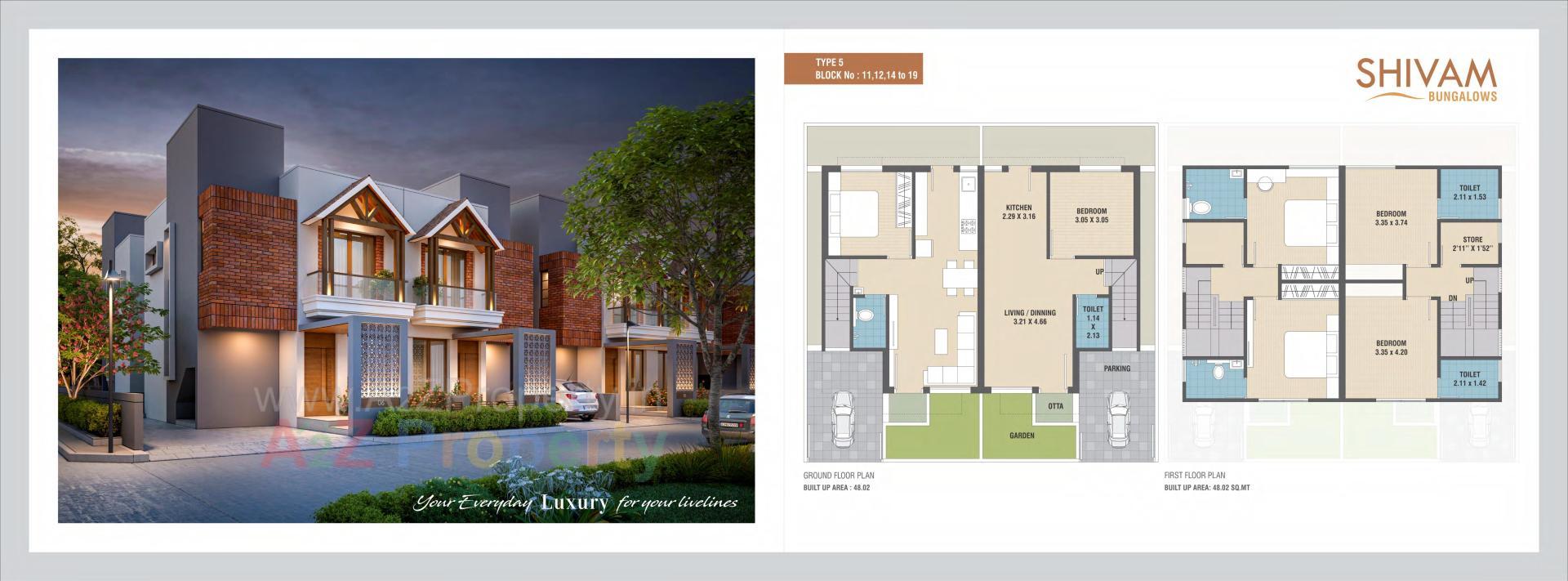 Layout of real estate project Shivam Bungalows located at Kapurai, Vadodara, Gujarat