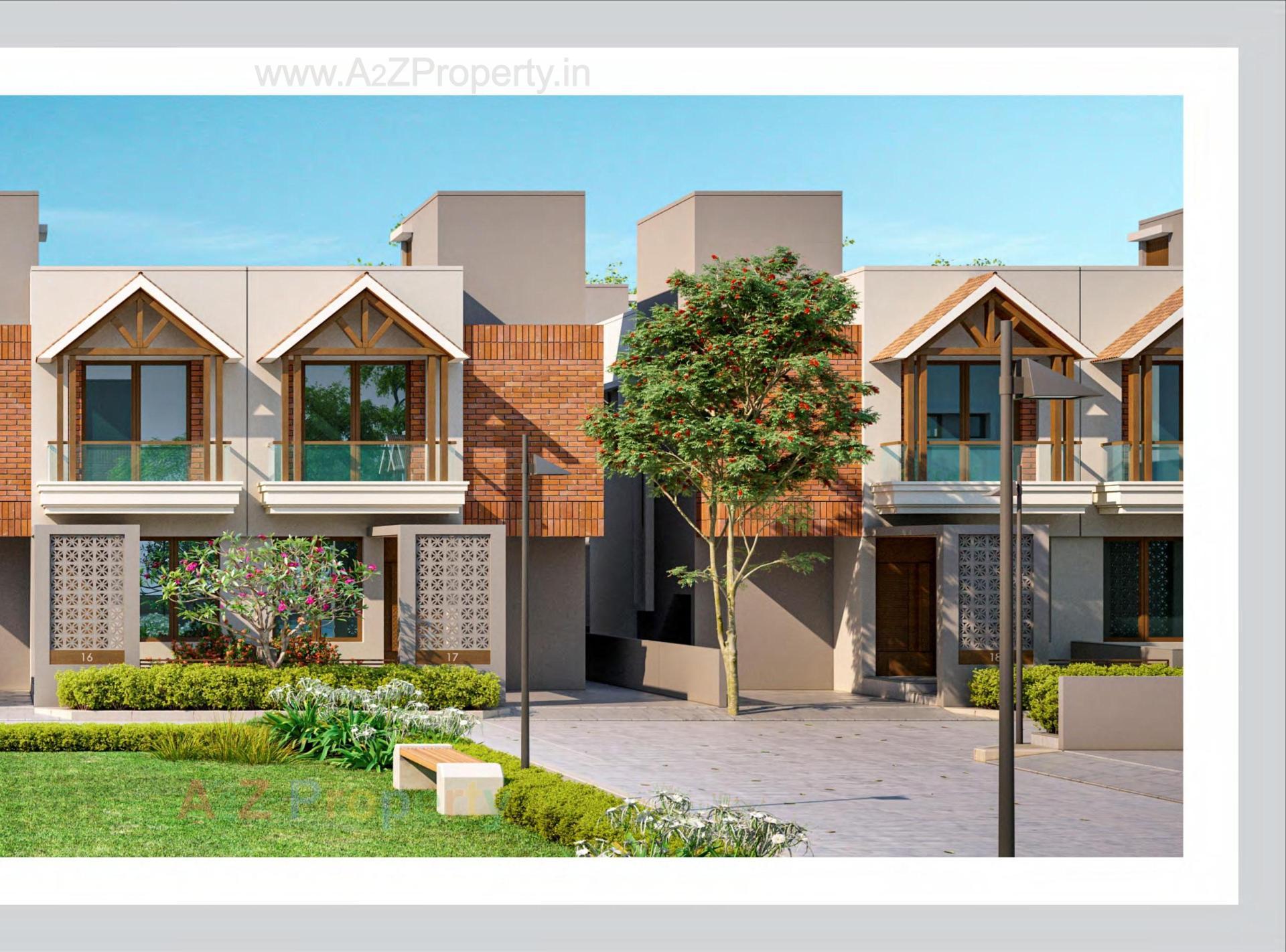 3D Elevation of real estate project Shivam Bungalows located at Kapurai, Vadodara, Gujarat