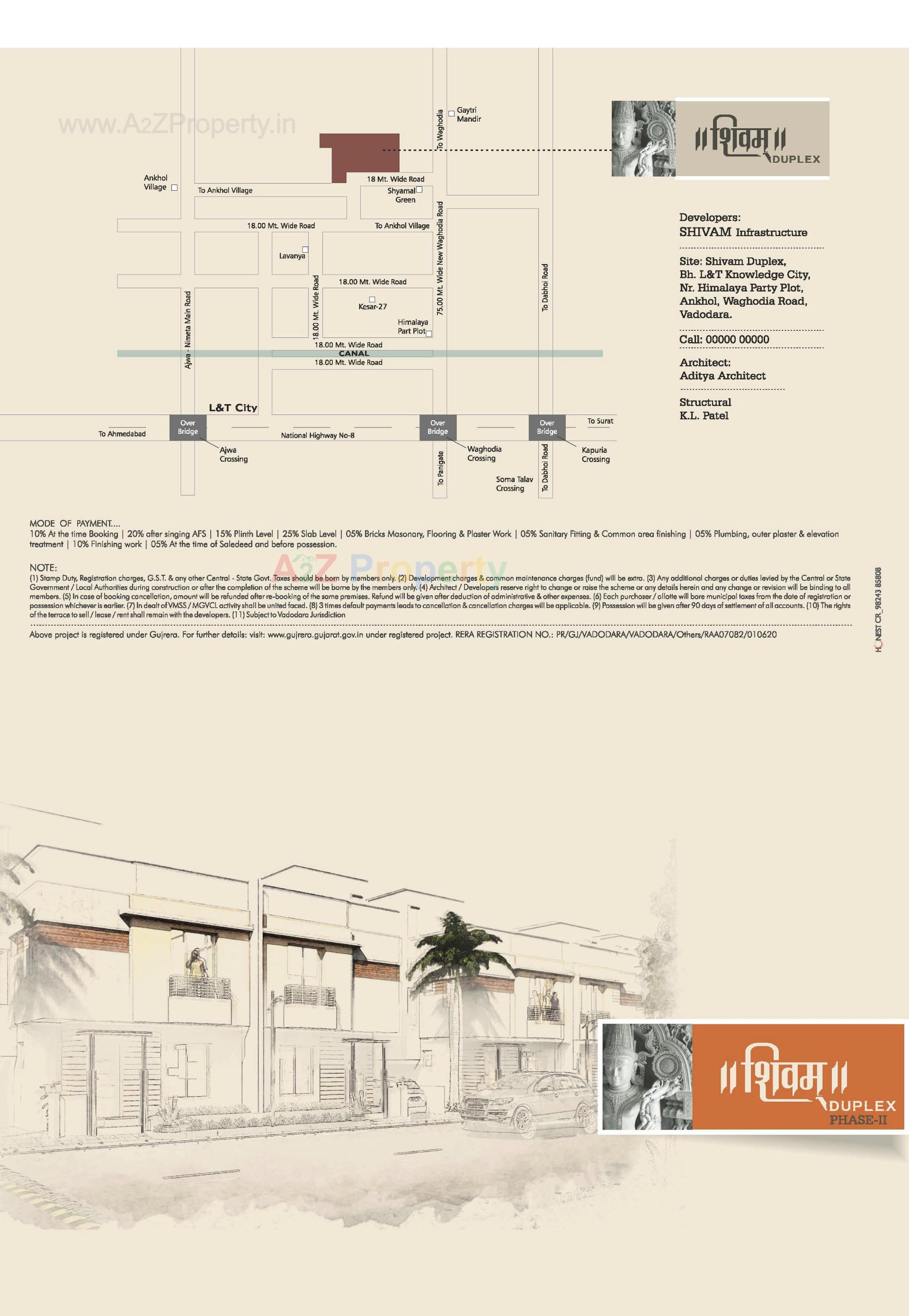  of real estate project Shivam Duplex located at Ankhol, Vadodara, Gujarat