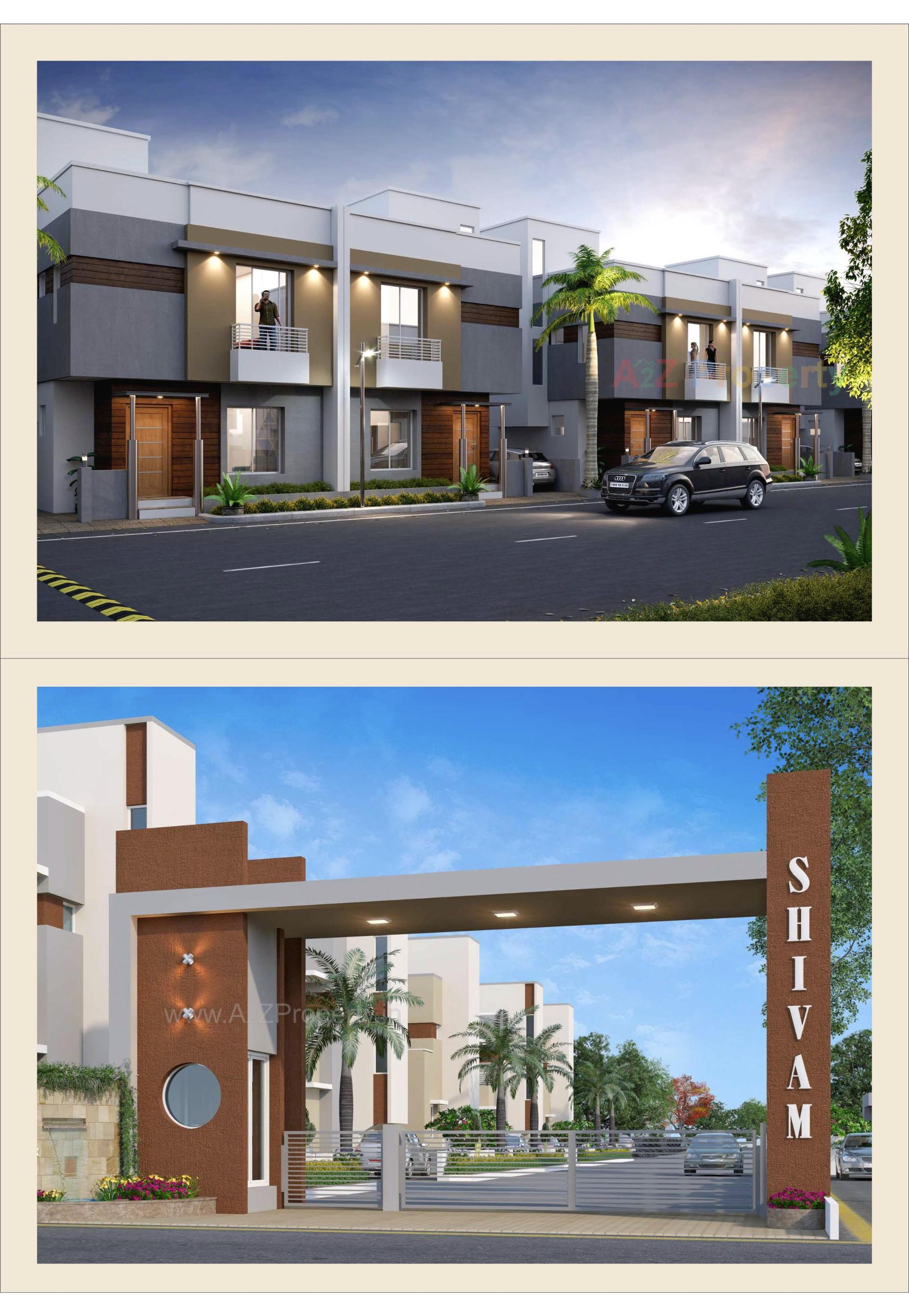 3D Elevation of real estate project Shivam Duplex located at Ankhol, Vadodara, Gujarat