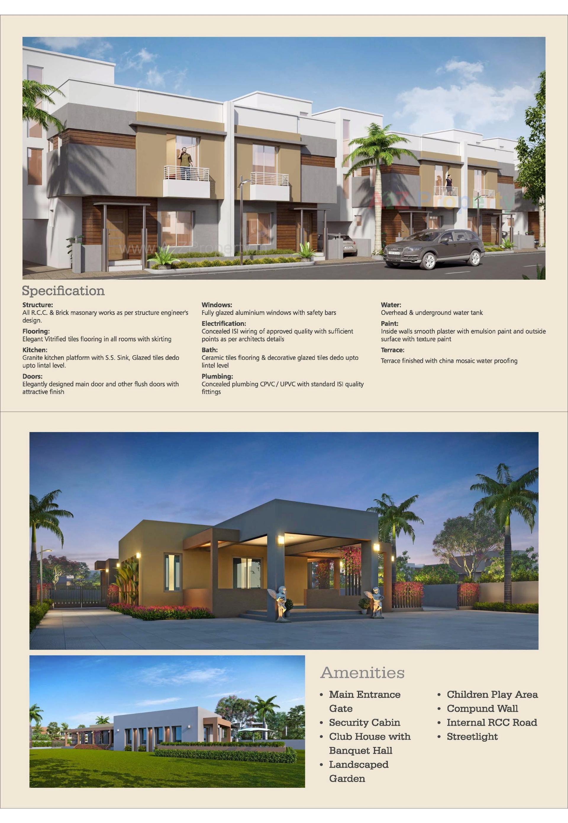 3D Elevation of real estate project Shivam Duplex located at Ankhol, Vadodara, Gujarat