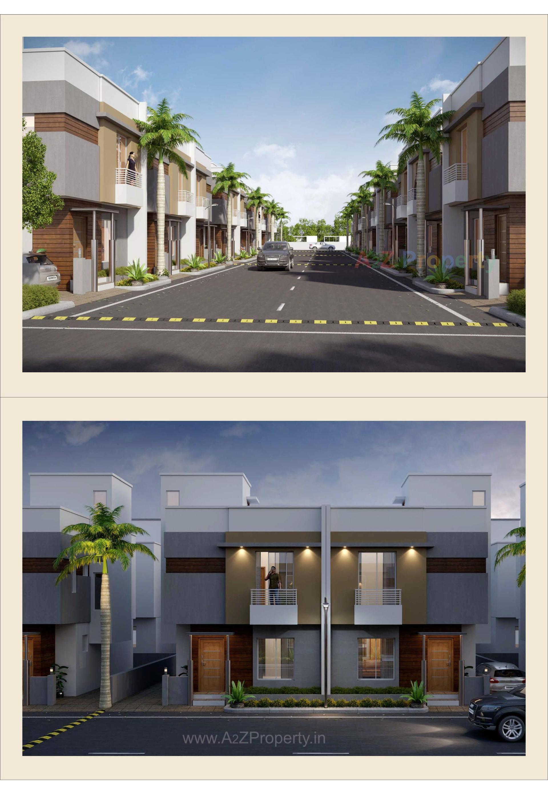 3D Elevation of real estate project Shivam Duplex located at Ankhol, Vadodara, Gujarat