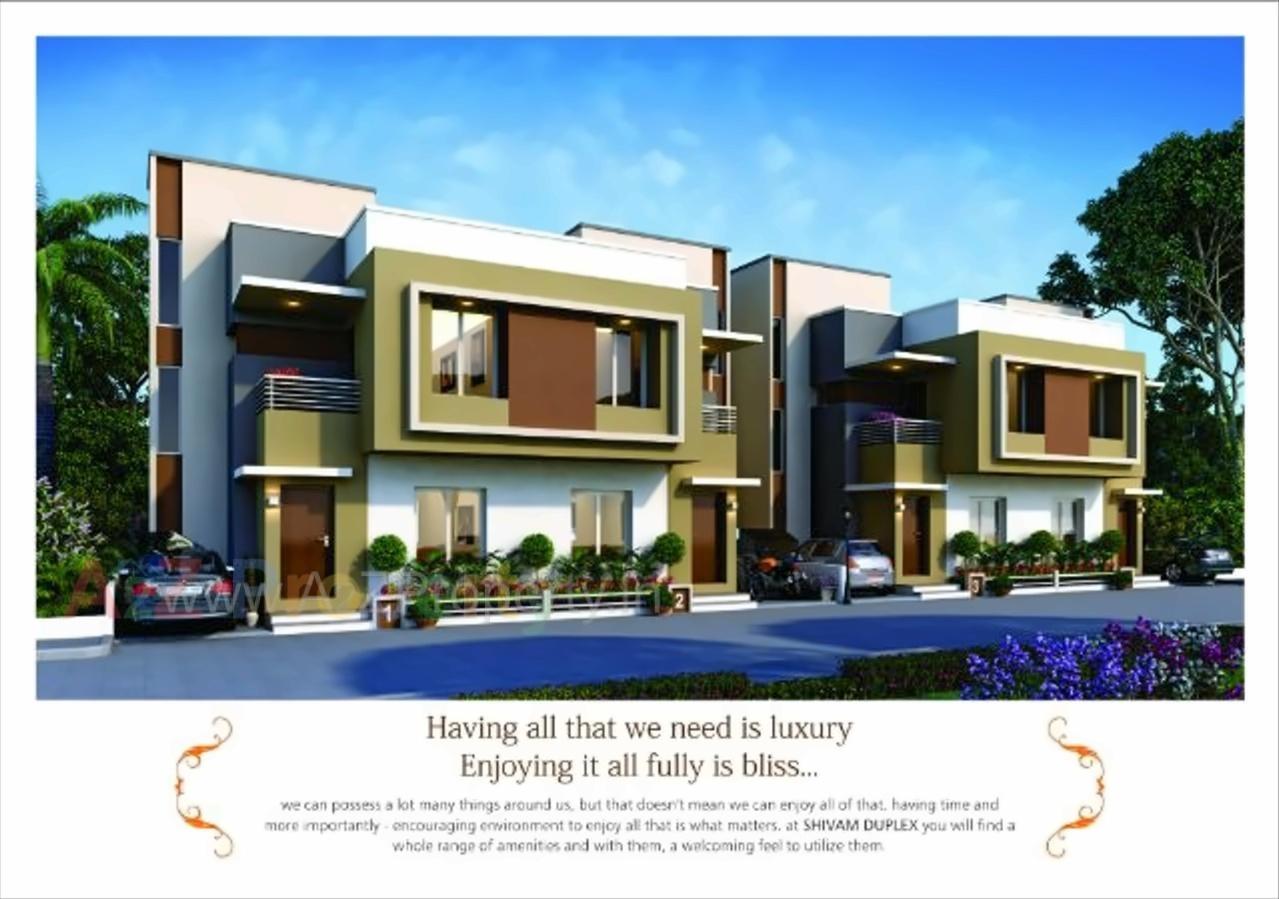 3D Elevation of real estate project Shivam Duplex located at Ankhol, Vadodara, Gujarat