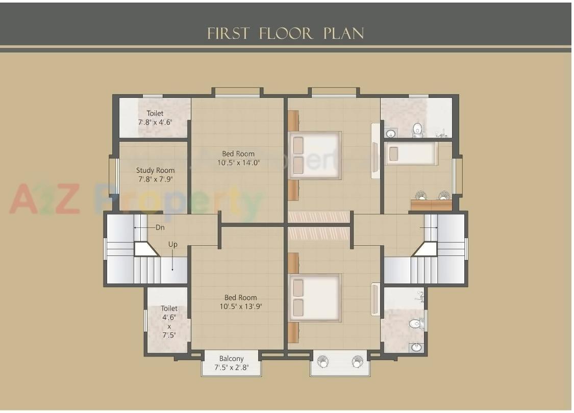 Layout of real estate project Shivam Enclave Duplex located at Vadodara, Vadodara, Gujarat