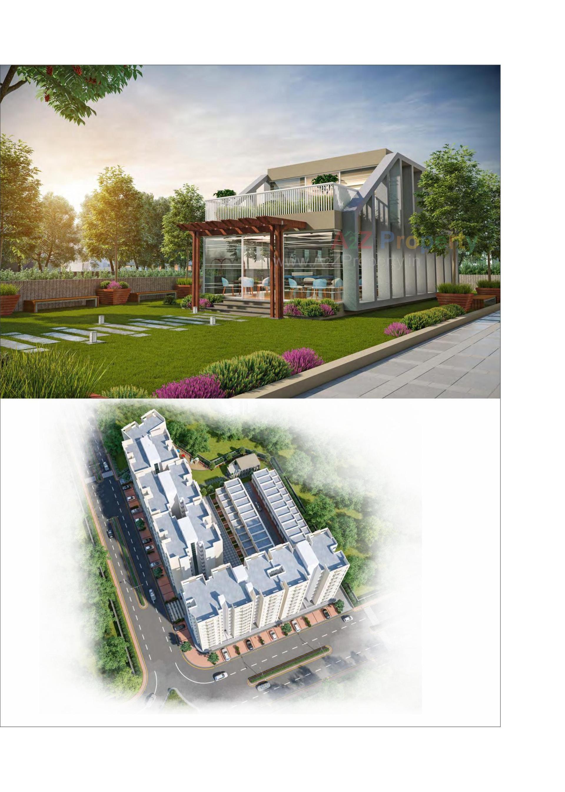 3D Elevation of real estate project Shivam Heights Triplex located at Tarsali, Vadodara, Gujarat