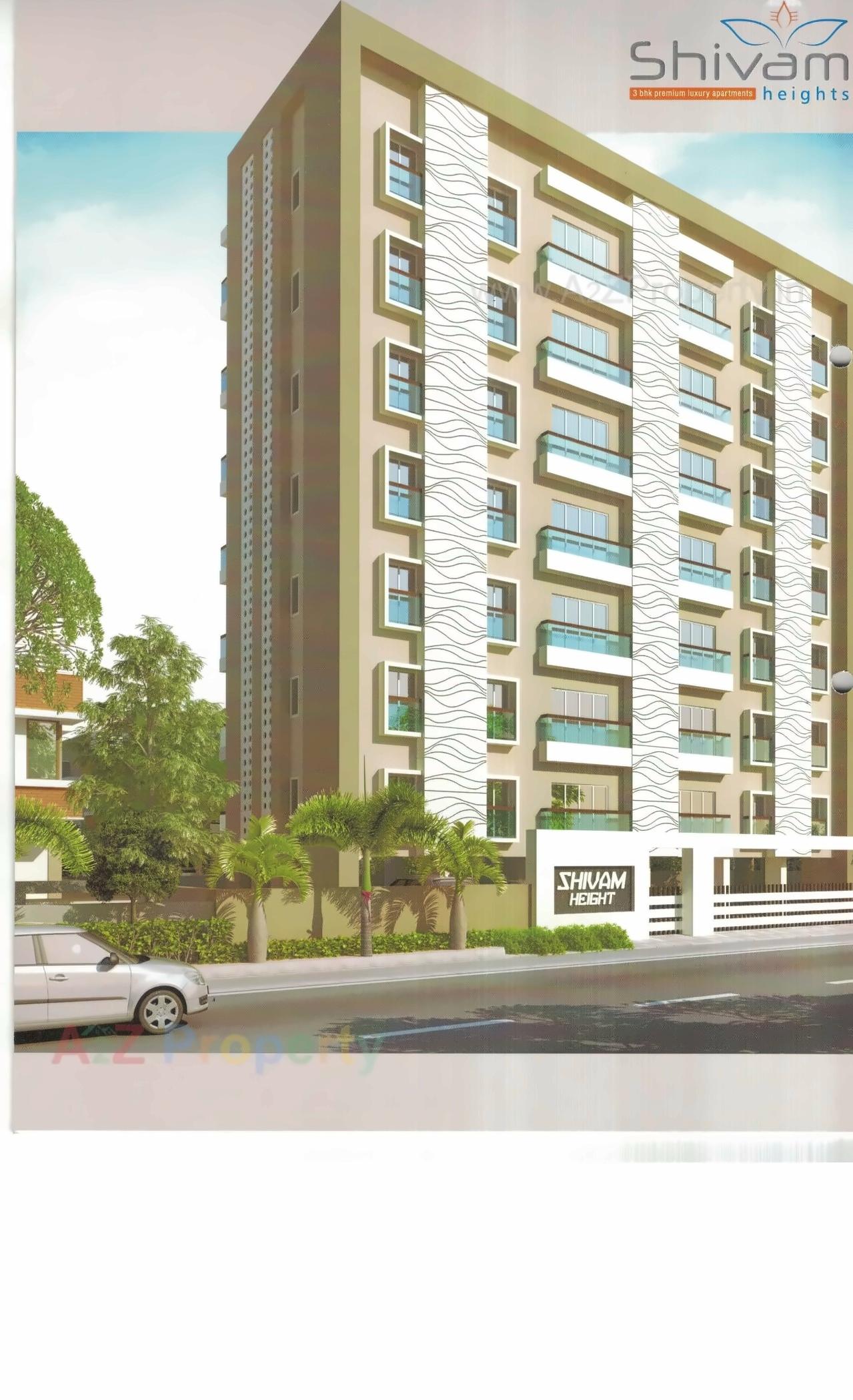 3D Elevation of real estate project Shivam Heights located at Manjalpur, Vadodara, Gujarat