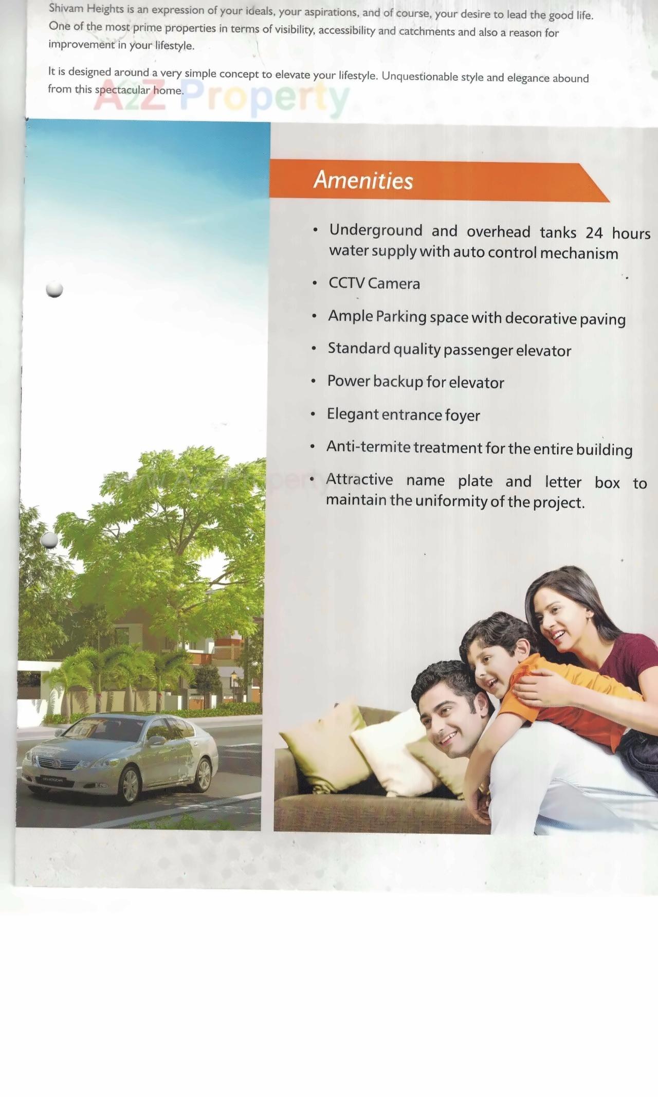 Amenities of Shivam Heights