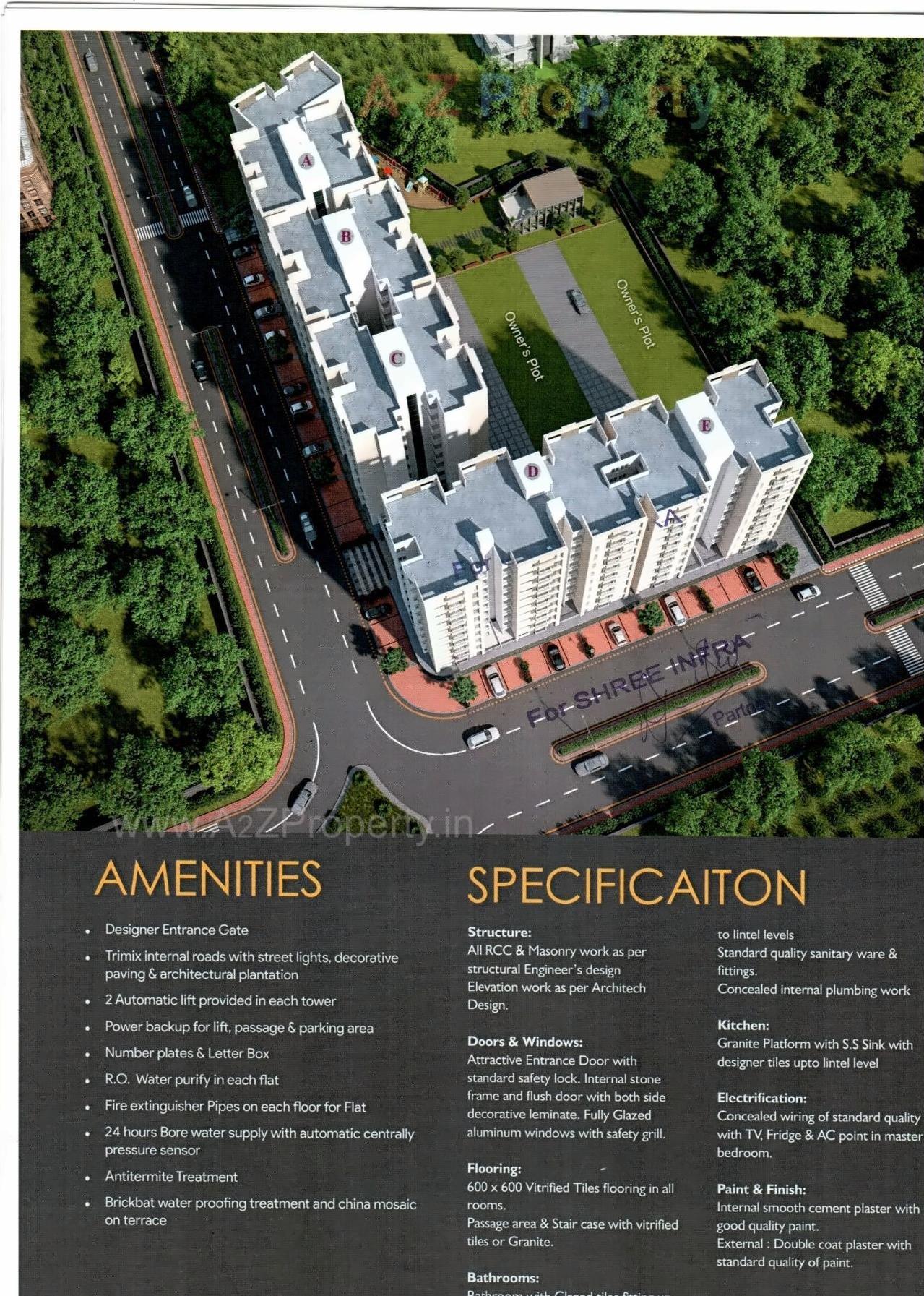 3D Elevation of real estate project Shivam Heights located at Tarsali, Vadodara, Gujarat