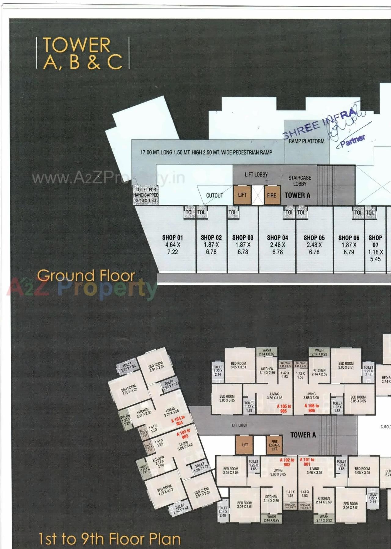 Layout of real estate project Shivam Heights located at Tarsali, Vadodara, Gujarat
