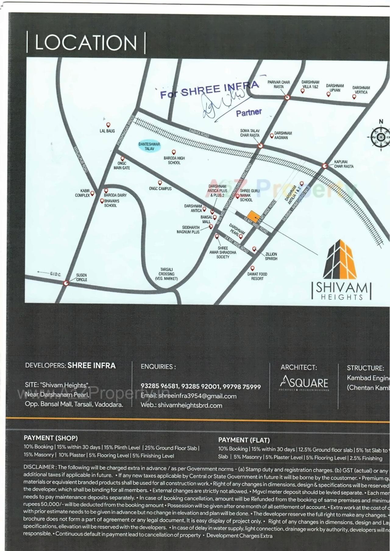  of real estate project Shivam Heights located at Tarsali, Vadodara, Gujarat