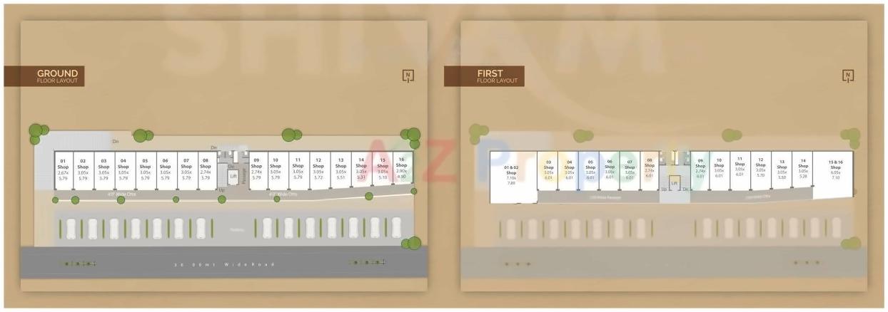 Layout of real estate project Shivam Trade Center located at Atladara, Vadodara, Gujarat