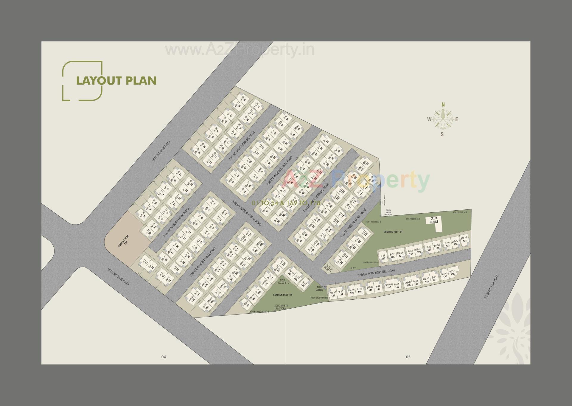 Layout of real estate project Shivansh Bungalows located at Kapurai, Vadodara, Gujarat
