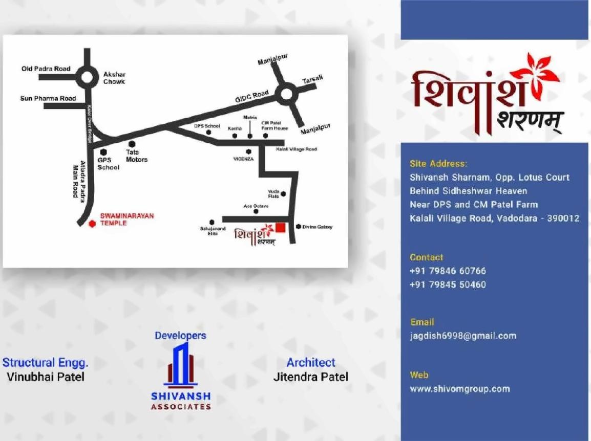  of real estate project Shivansh Sharnam located at Kalali, Vadodara, Gujarat