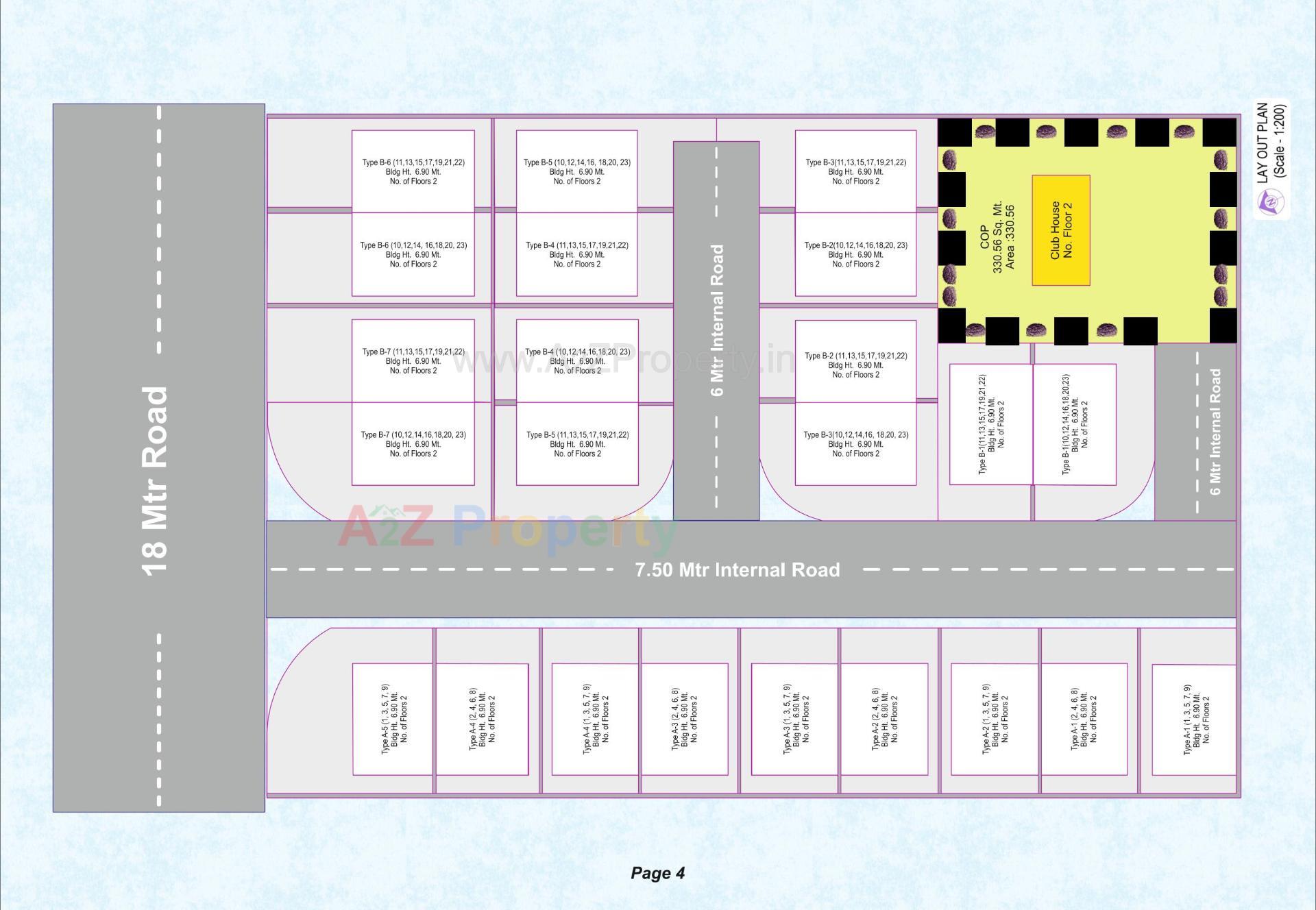 Layout of real estate project Shivanta Villa located at Kapurai, Vadodara, Gujarat