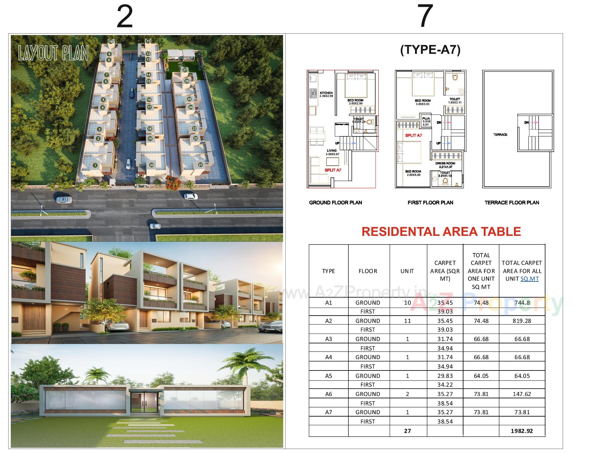 Layout of real estate project Shivay Bungalows located at Kapurai, Vadodara, Gujarat