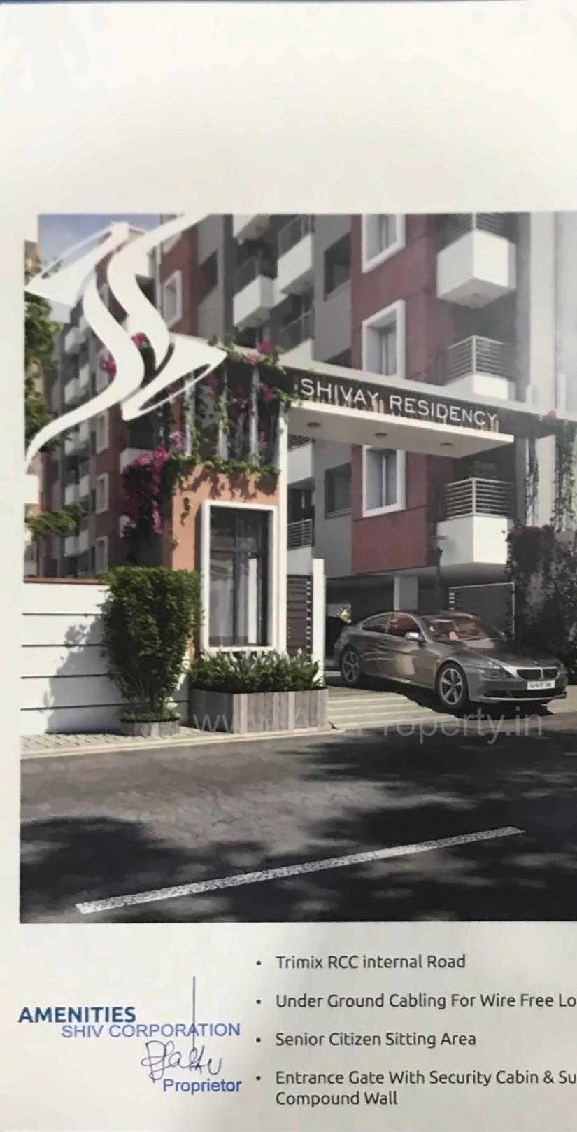 3D Elevation of real estate project Shivay Residency located at Vadodara, Vadodara, Gujarat
