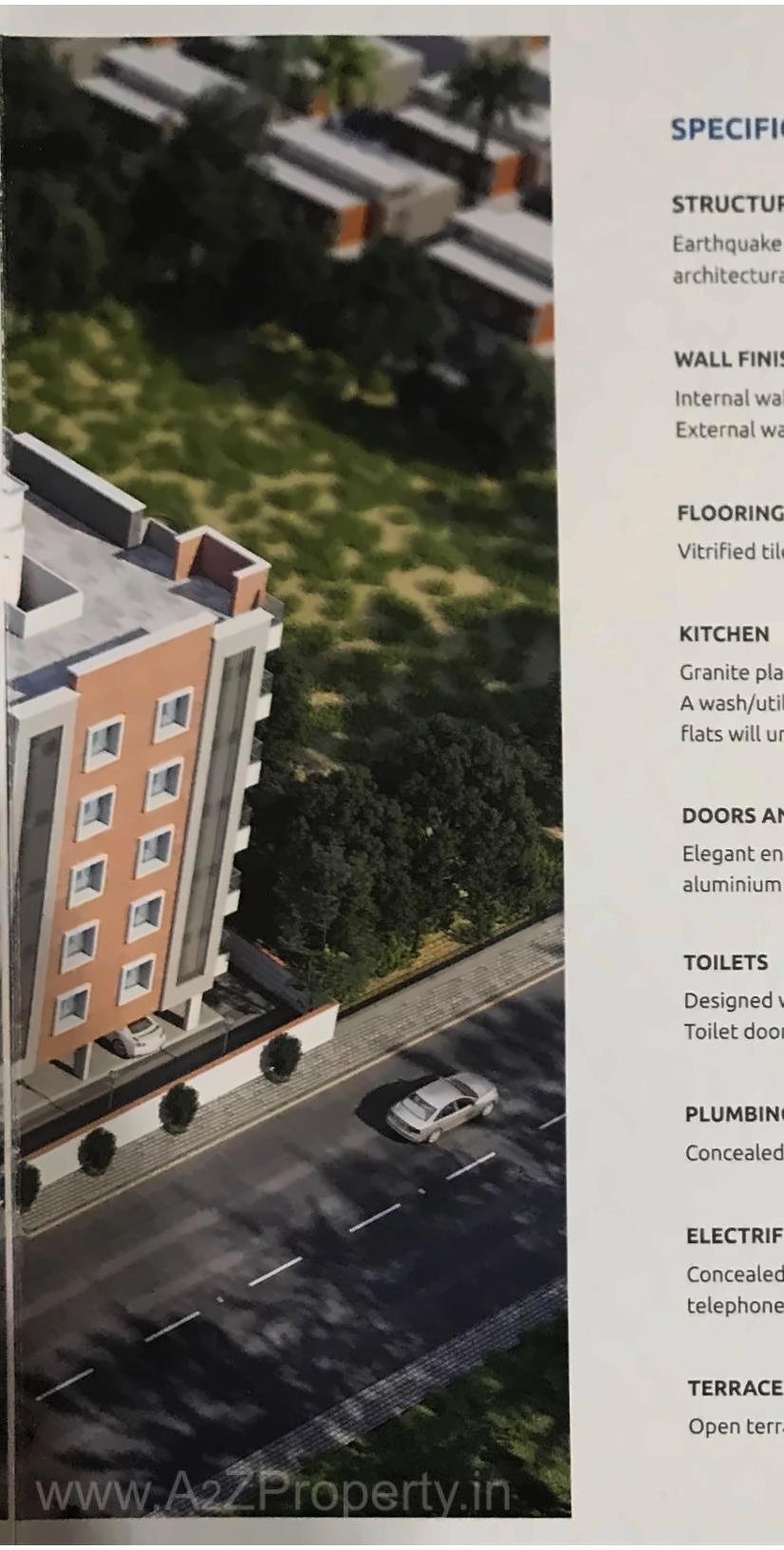 3D Elevation of real estate project Shivay Residency located at Vadodara, Vadodara, Gujarat