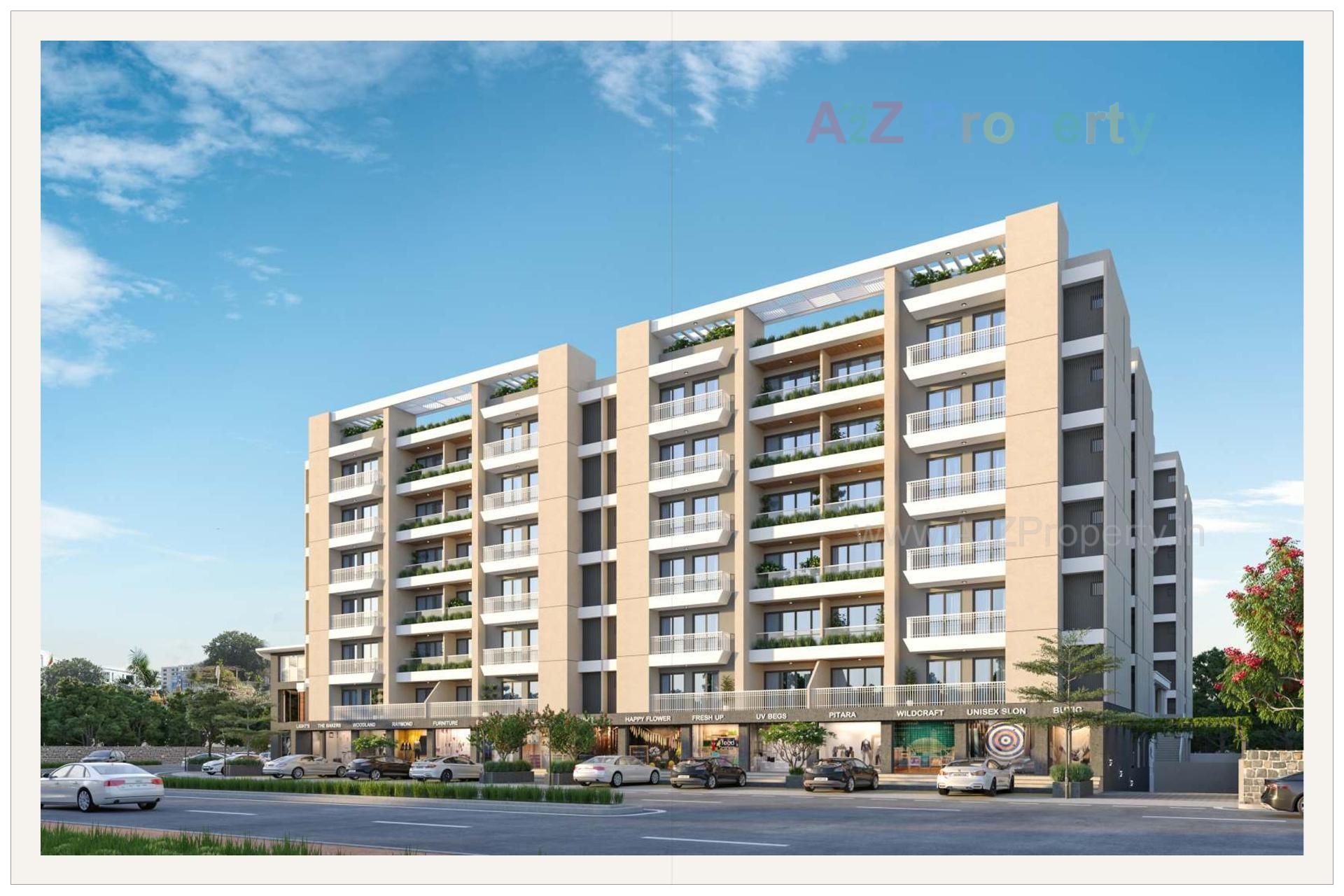 3D Elevation of real estate project Shivay Splendid located at Ankhol, Vadodara, Gujarat