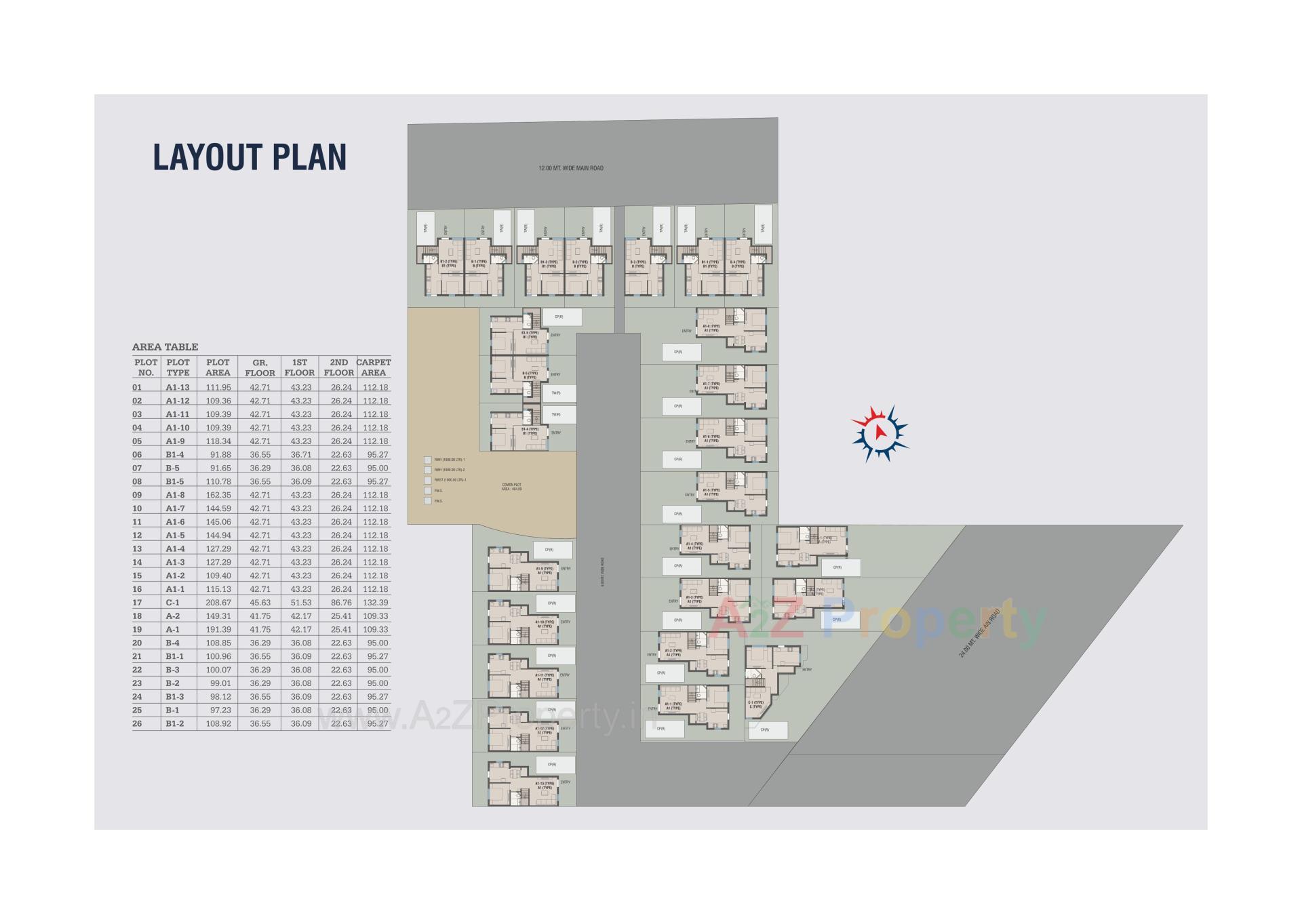 Layout of real estate project Shivdhara Celestial located at Chani, Vadodara, Gujarat