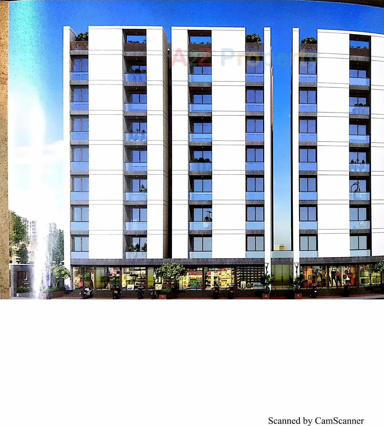 3D Elevation of real estate project Shivdhara City Center located at Bhayli, Vadodara, Gujarat