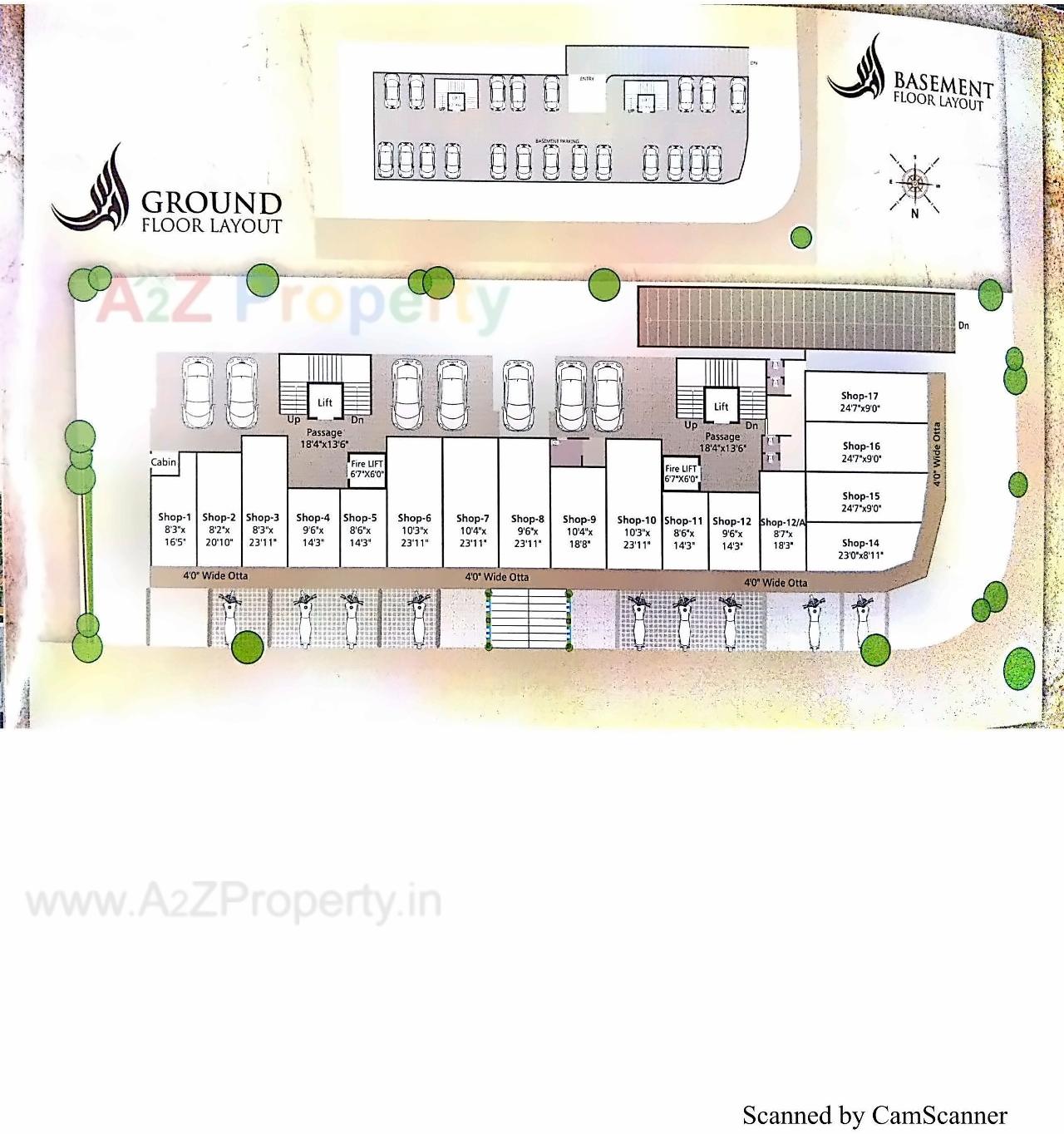 Layout of real estate project Shivdhara City Center located at Bhayli, Vadodara, Gujarat