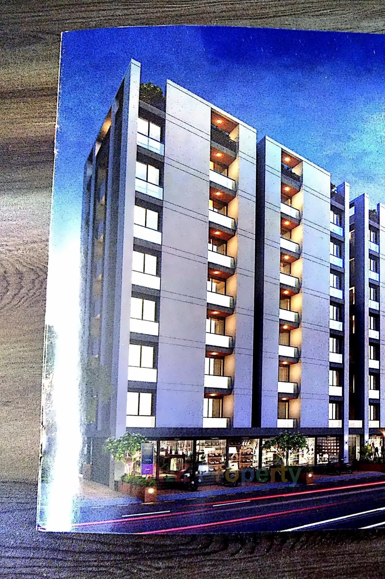 3D Elevation of real estate project Shivdhara City Center located at Bhayli, Vadodara, Gujarat