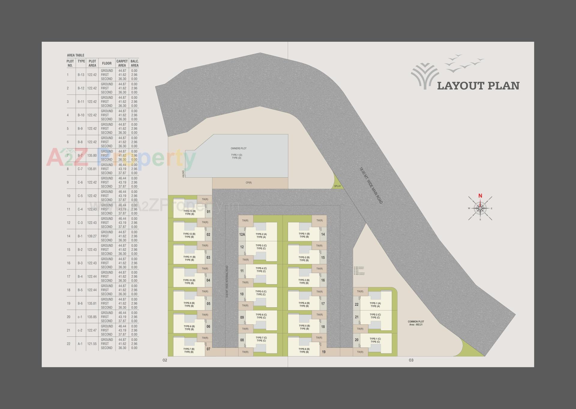 Layout of real estate project Shivdhara Infinity located at Chhani, Vadodara, Gujarat