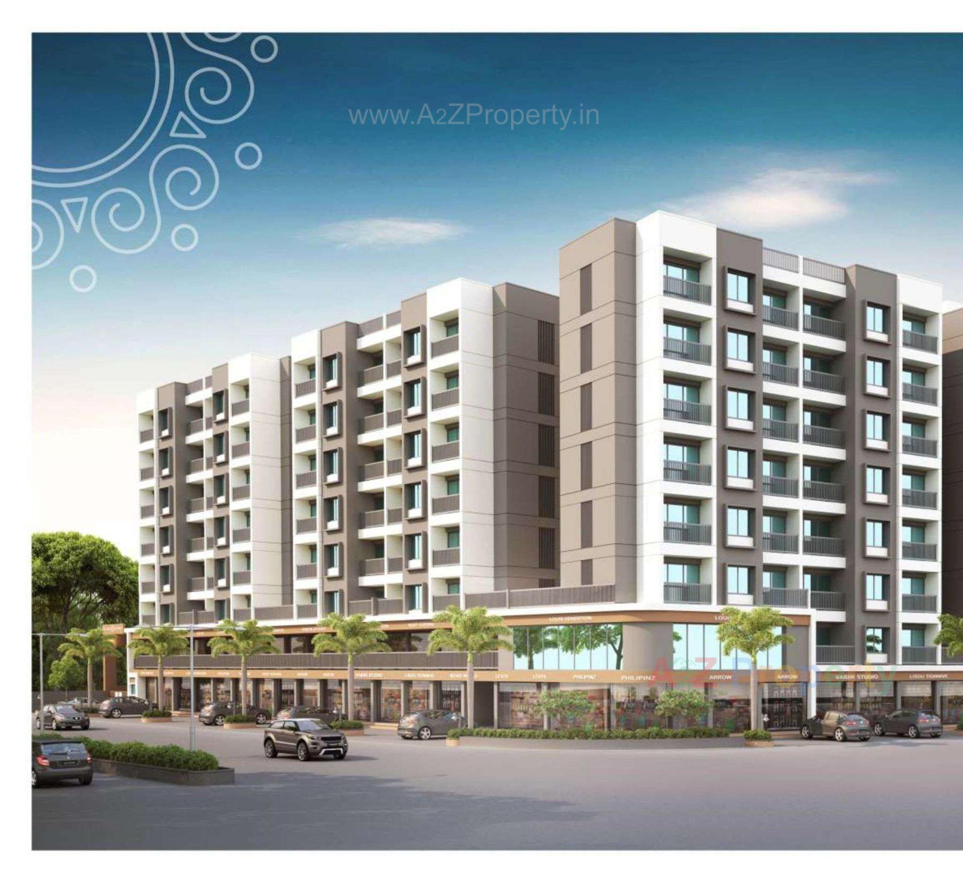 3D Elevation of real estate project Shivkunj Residency Block located at Tarsali, Vadodara, Gujarat
