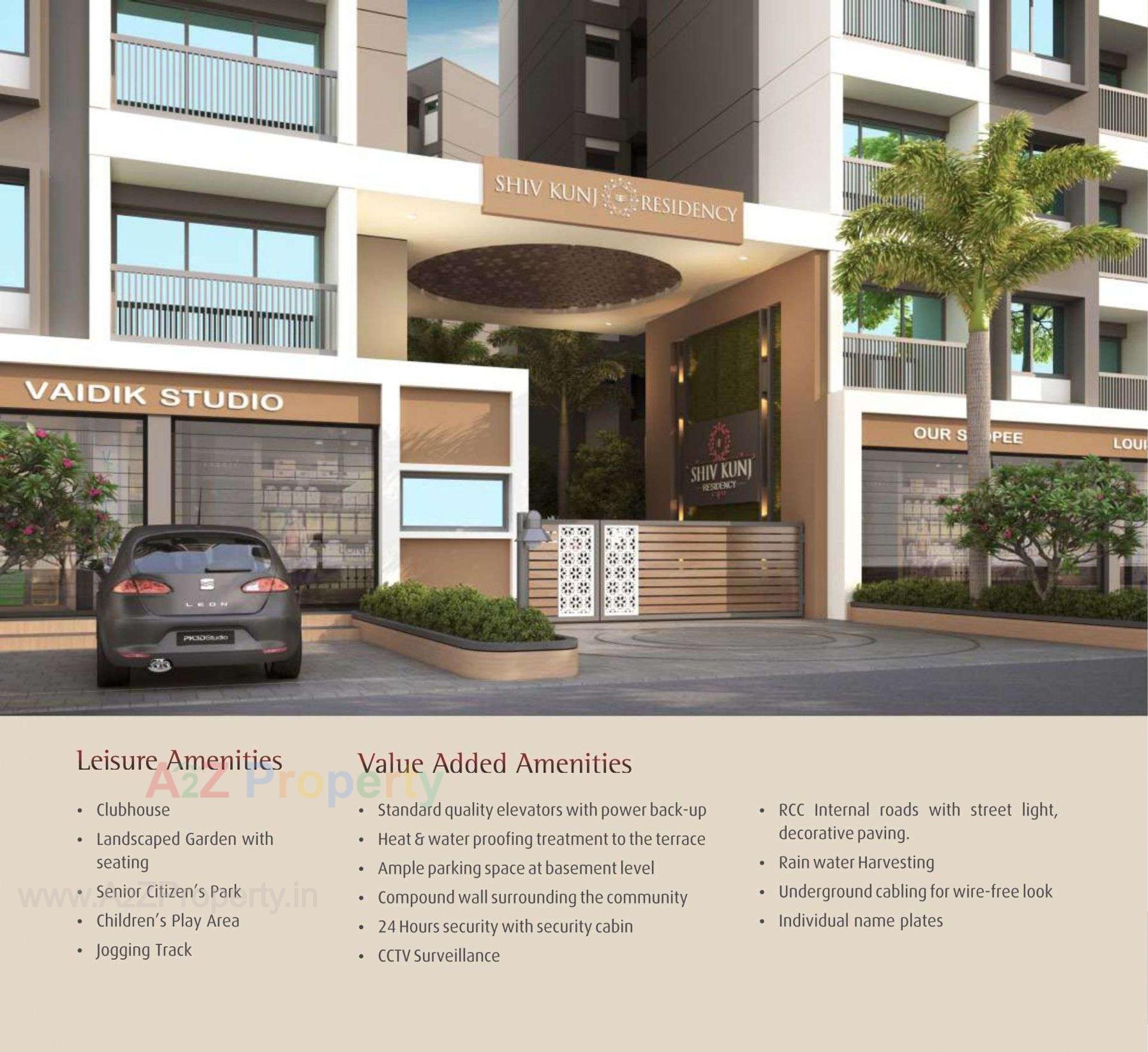 3D Elevation of real estate project Shivkunj Residency Block located at Tarsali, Vadodara, Gujarat